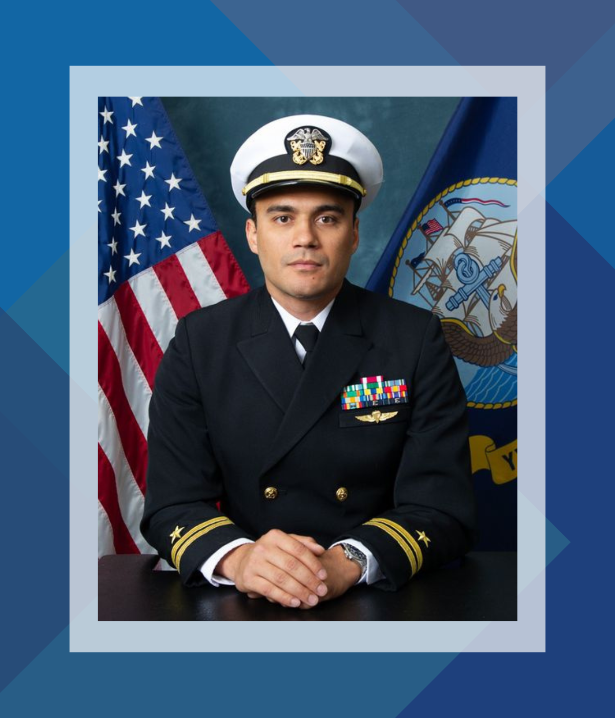 A headshot of U.S. Navy Lt. Siotame H. Latu.