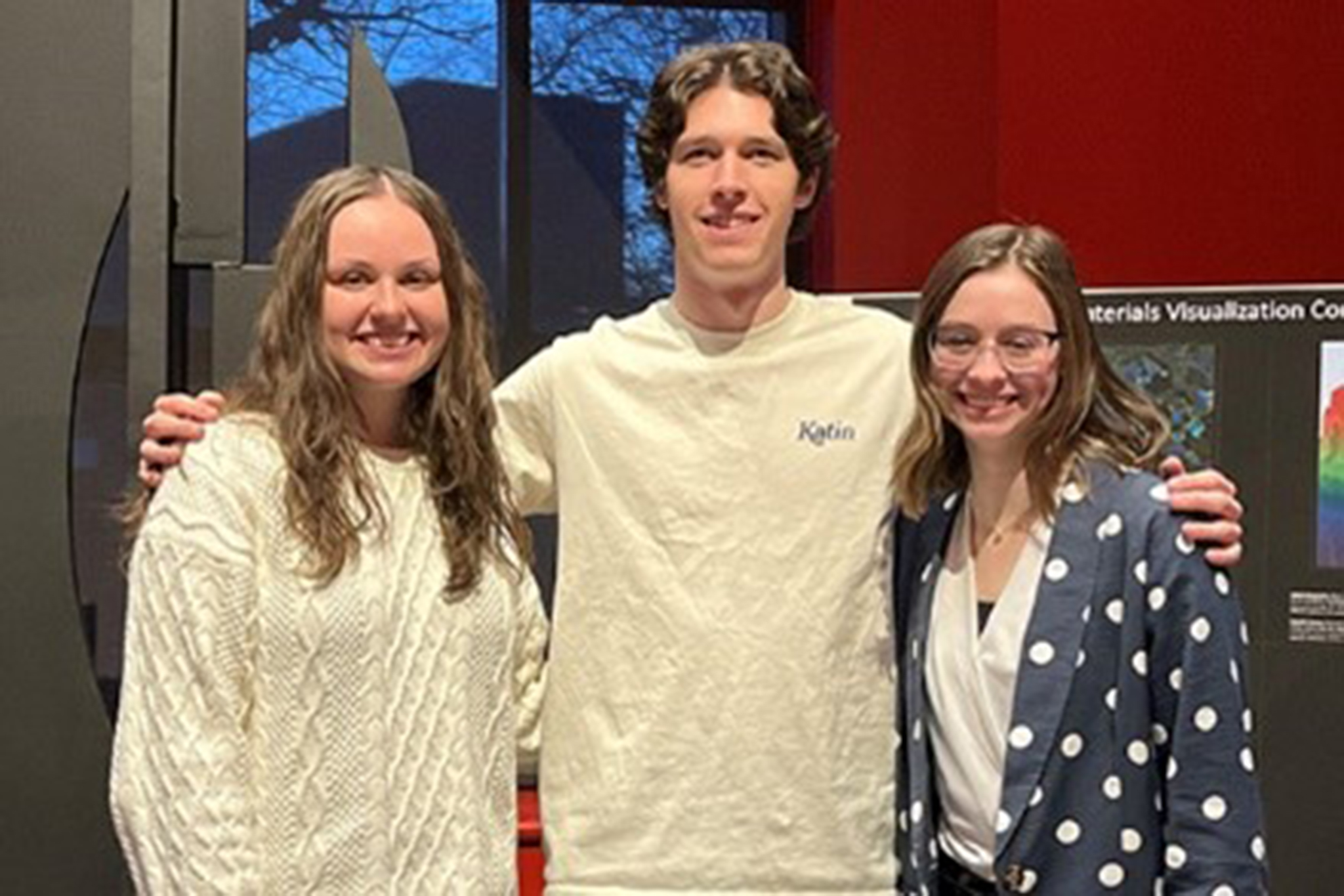 Penn State students Anna Sulecki, Nate Reinhold and Lauren Wellar 