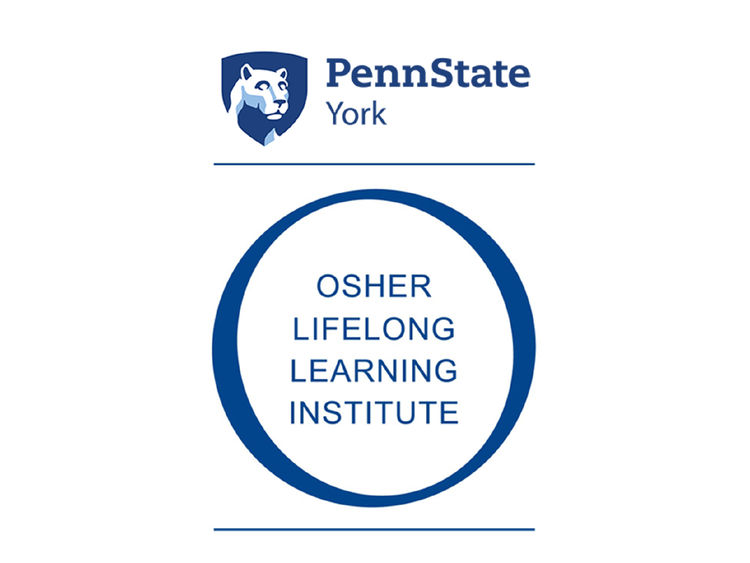 Penn State York mark including shield and lion and the words Osher Lifelong Learning Instiute lett O