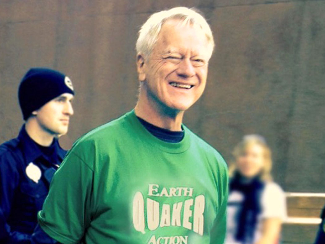 George Lakey in a green shirt