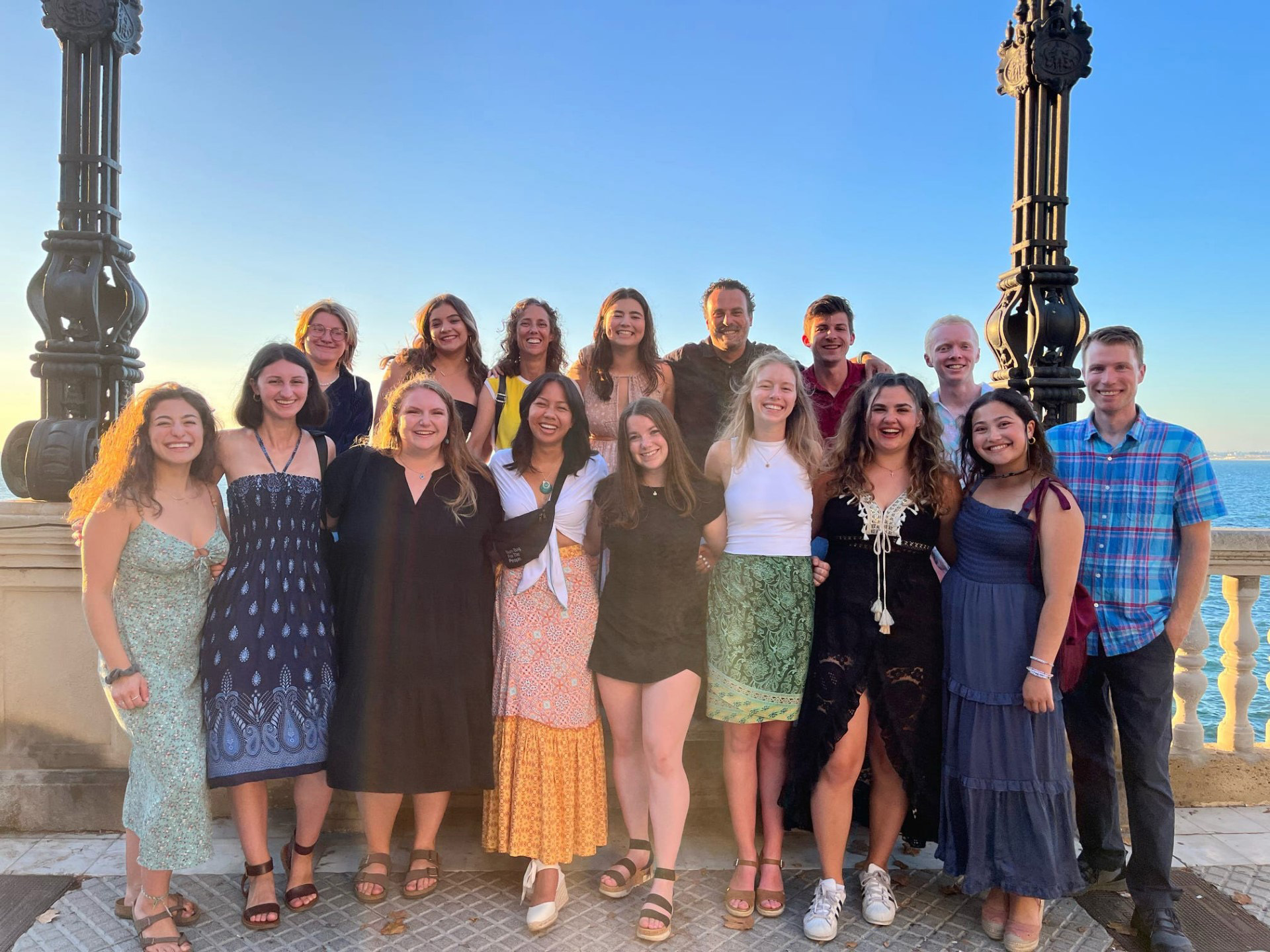 Penn State students pose for a group photo in Cádiz, Spain.