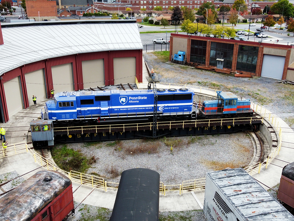 Locomotive PSU 2020 at the Altoona Roundhouse