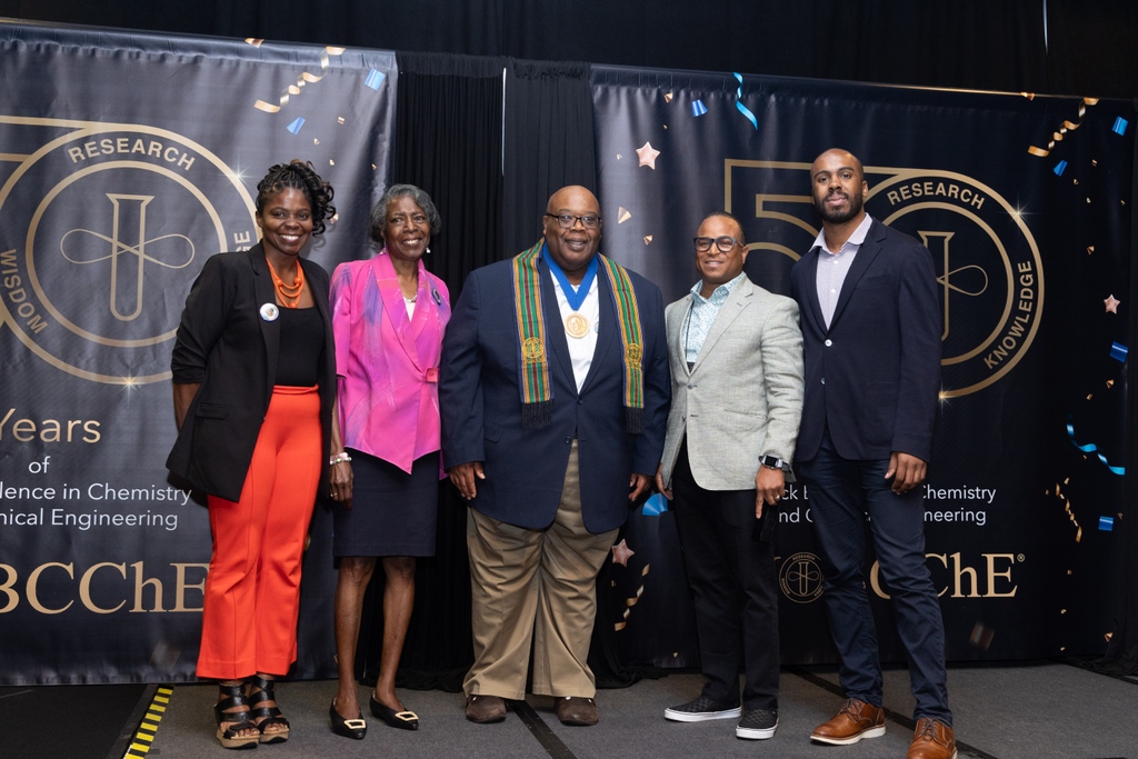 Squire Booker recieving the Percy L. Julian award