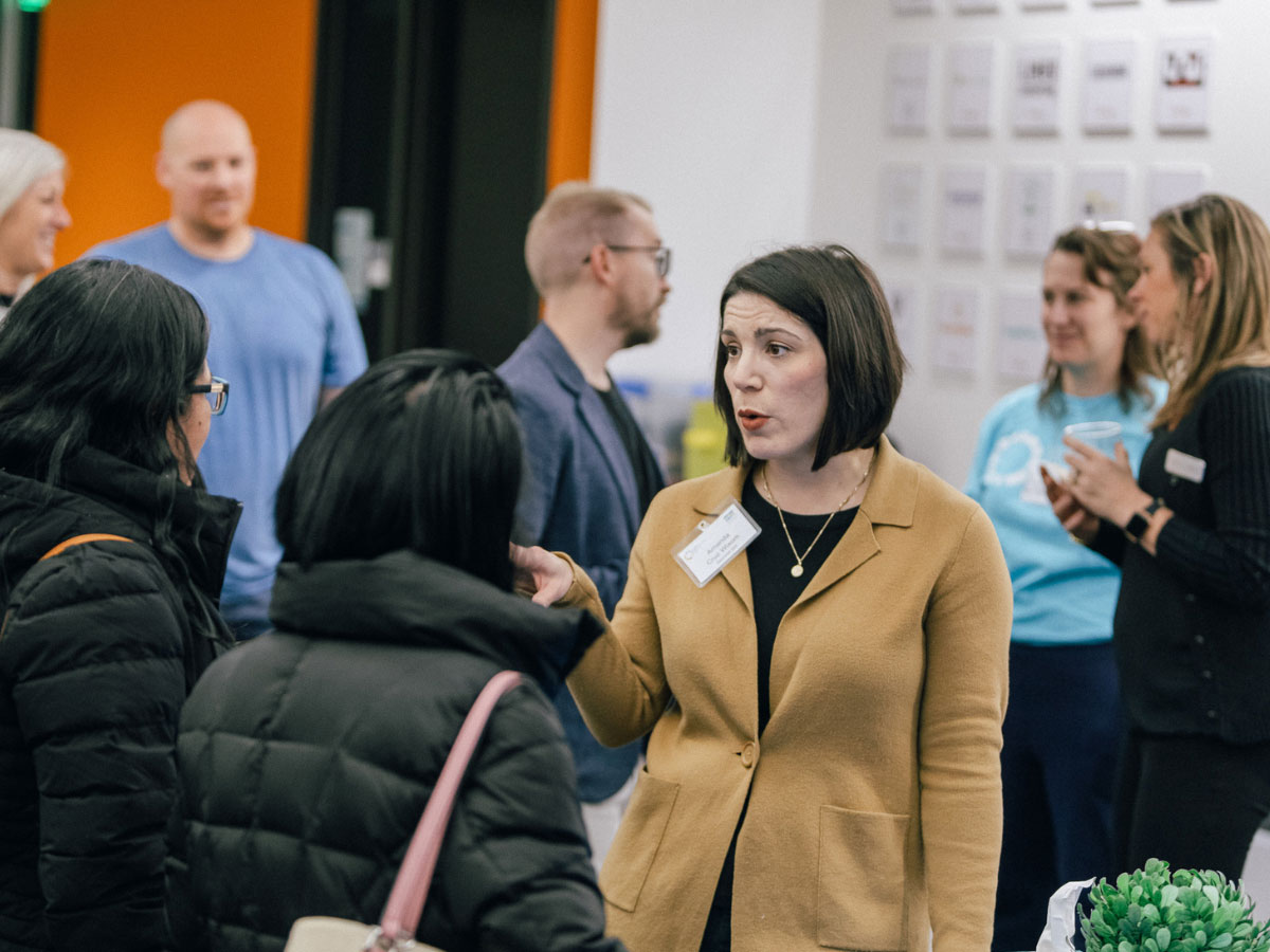 Several people network at Happy Valley LaunchBox powered by PNC Bank