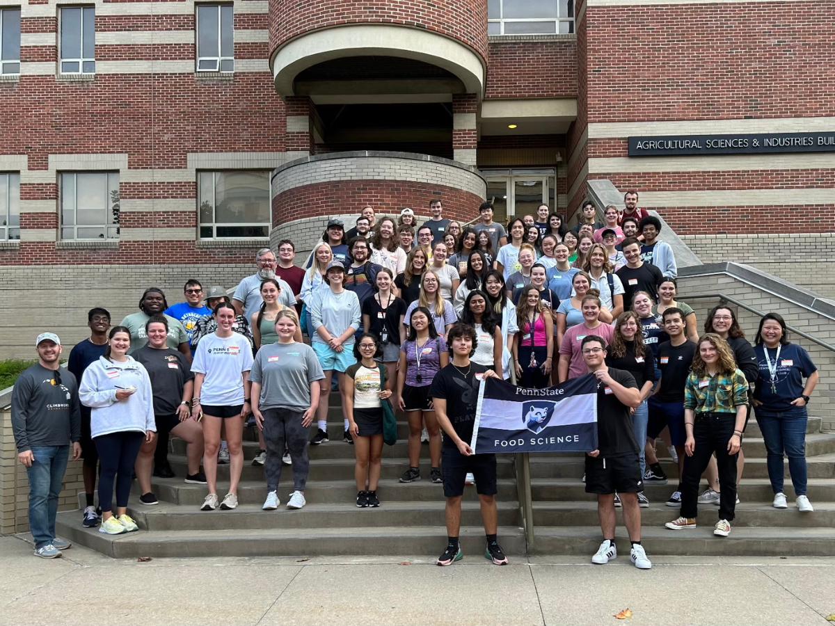 Members of the Food Science Club lined up outside for the camera