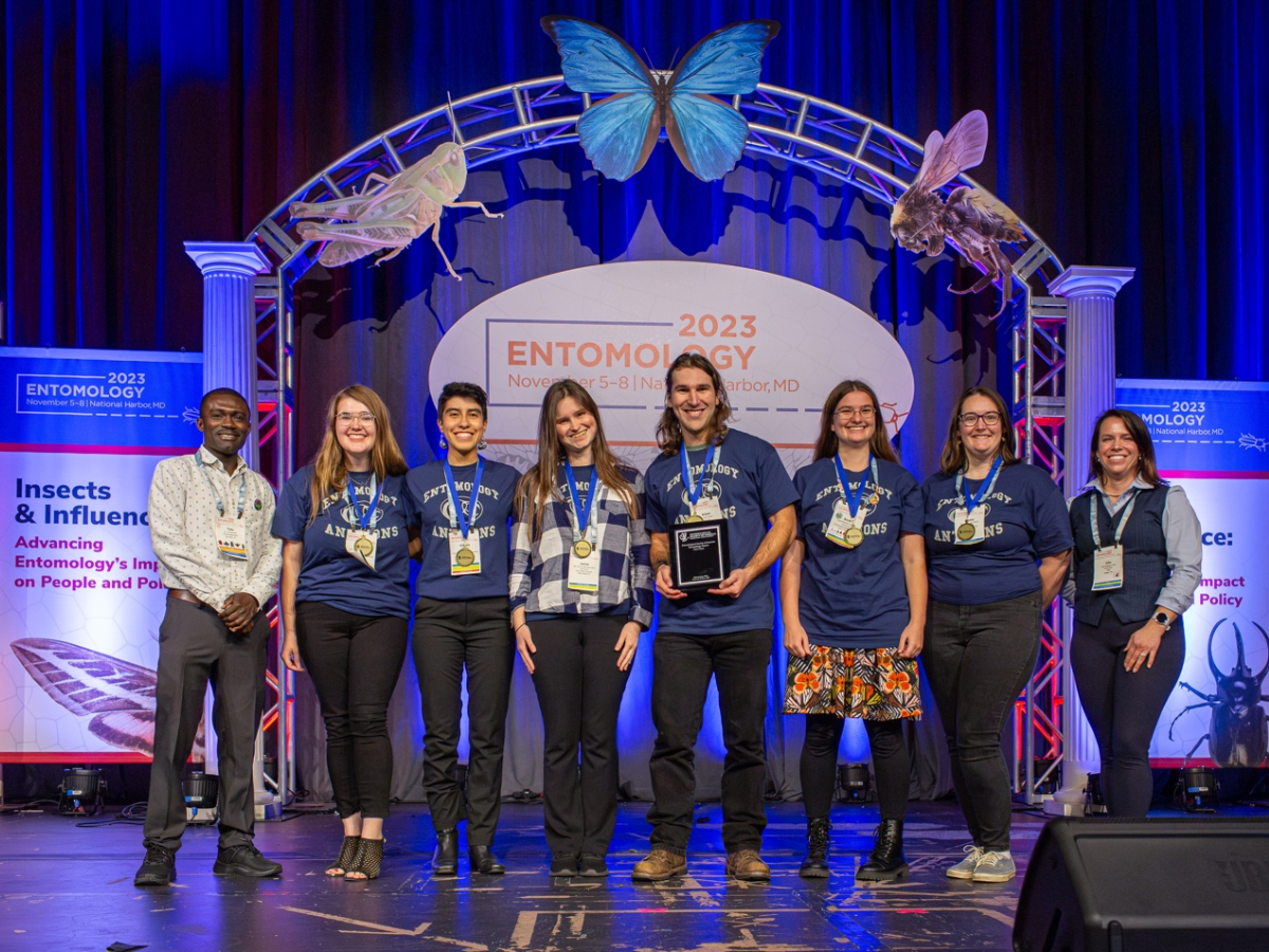 Penn State students lined up at the Entomology Games