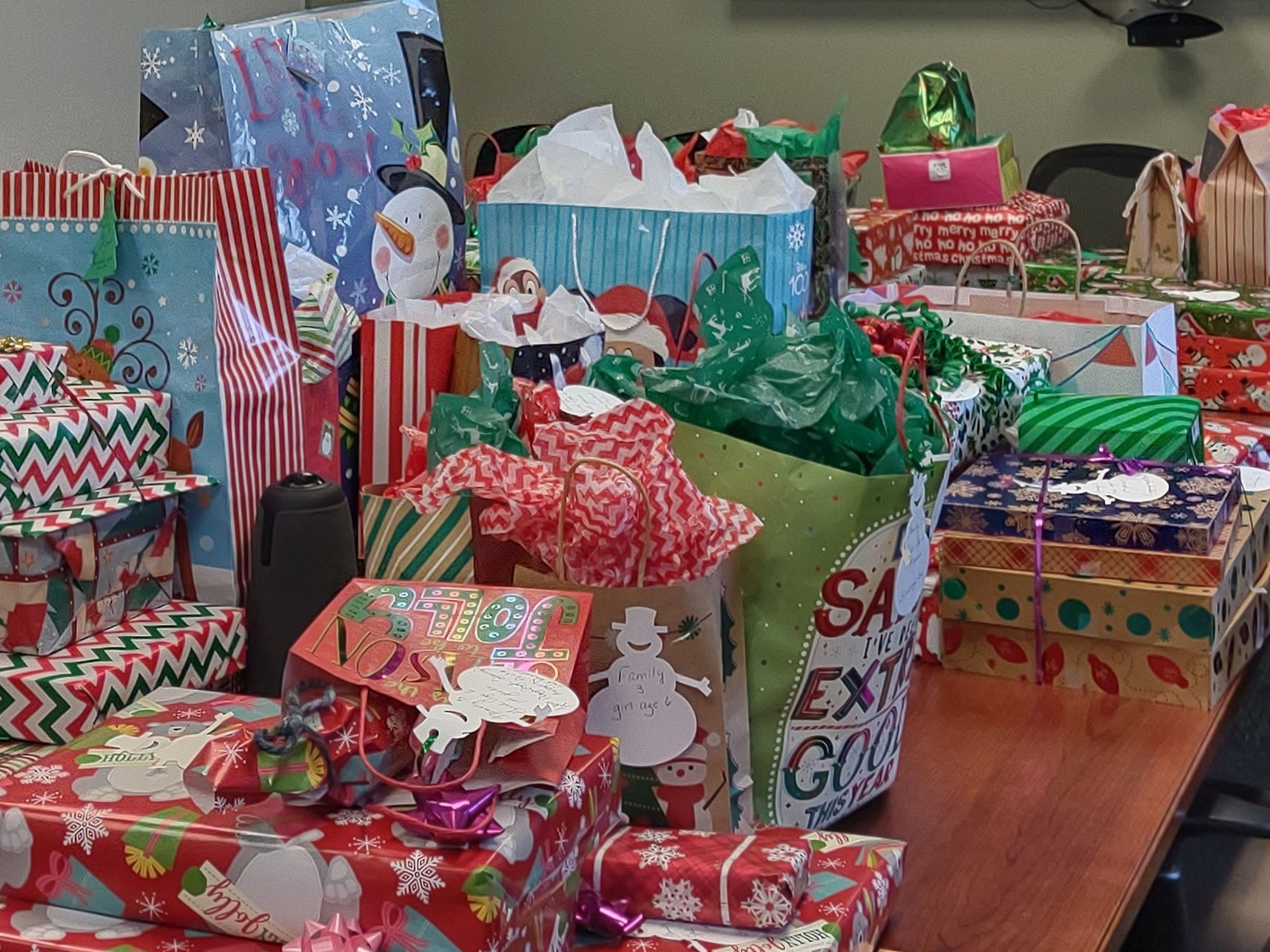 Presents on a table