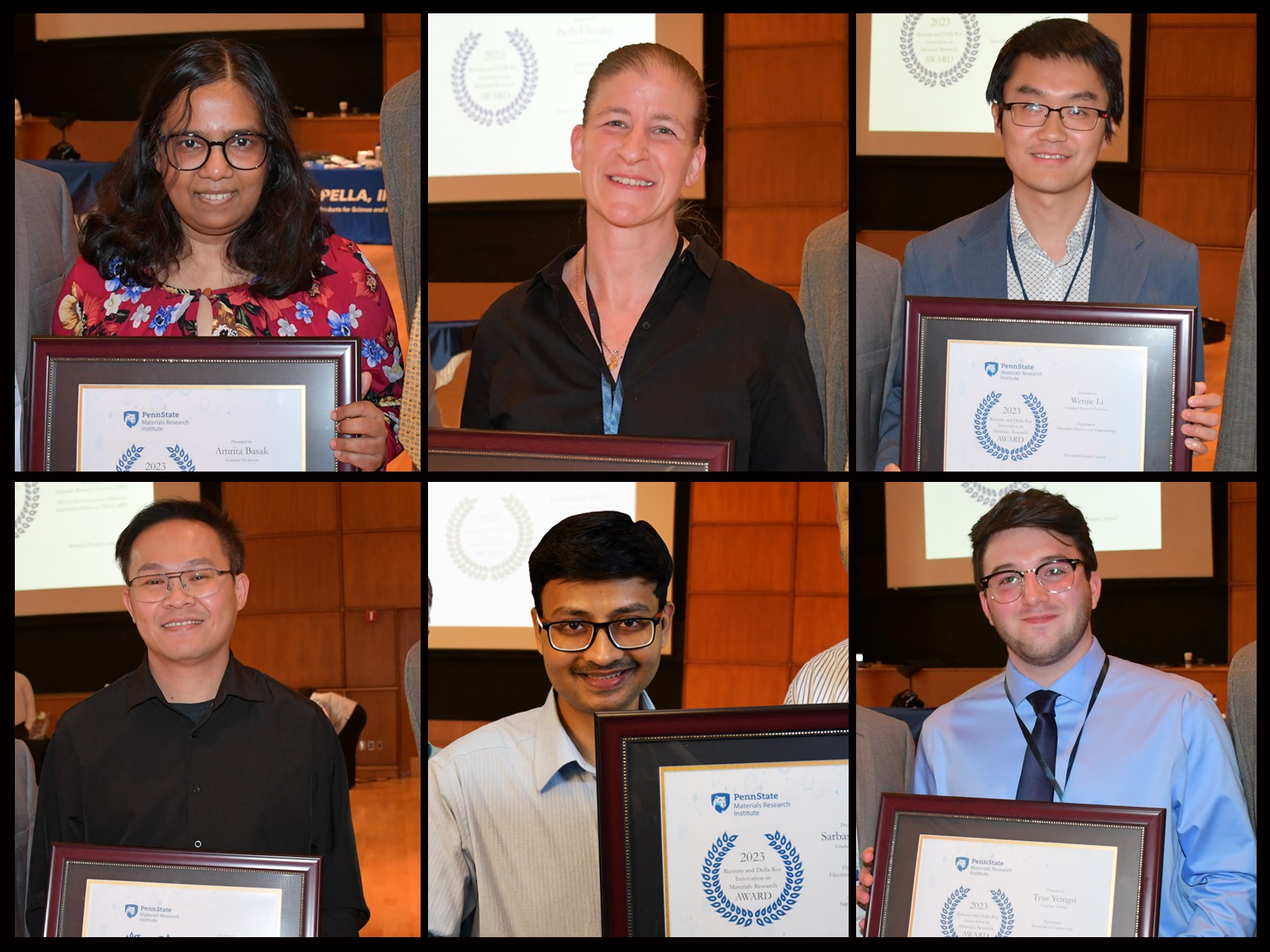 collage of six award winners