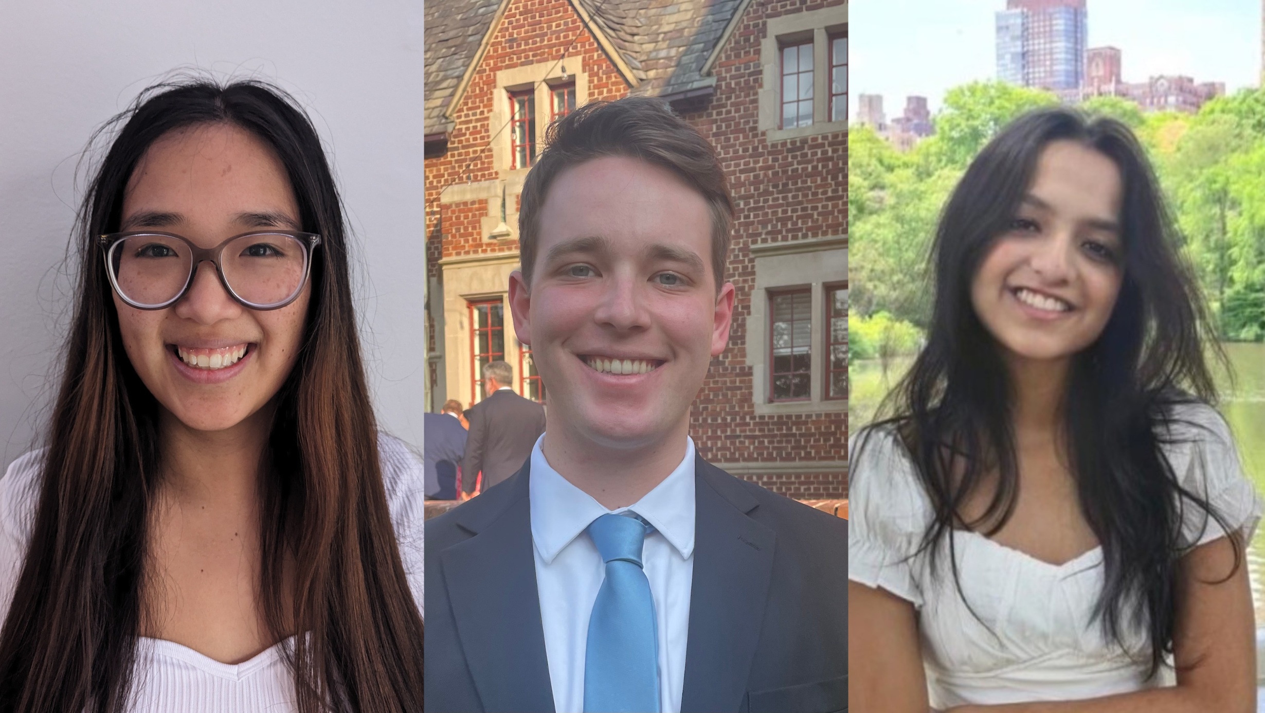 Trio of headshots of students.