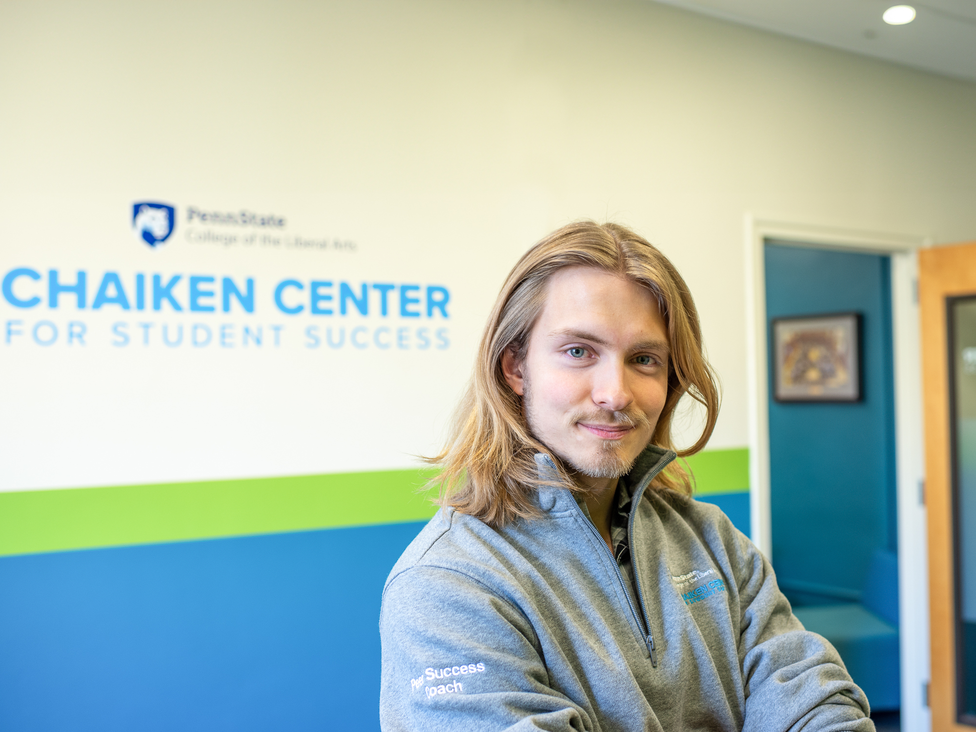 Victor Frolenko in the Chaiken Center for Student Success in Sparks Building at Penn State University Park