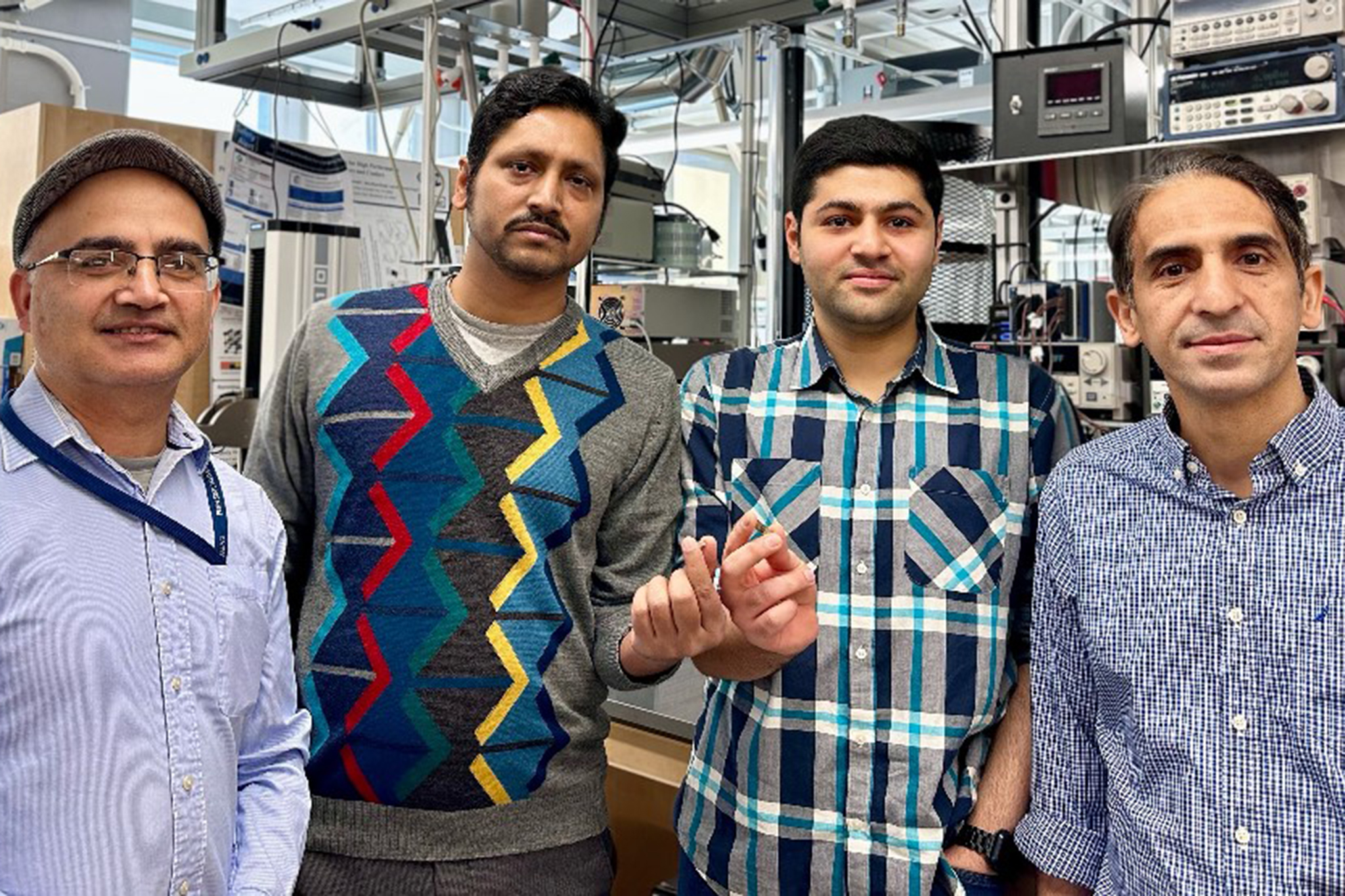 Penn State researchers show a new device that can harvest energy from magnetic field and ultrasound sources simultaneously, converting this energy to electricity that could power the next generation of implantable biomedical devices. 