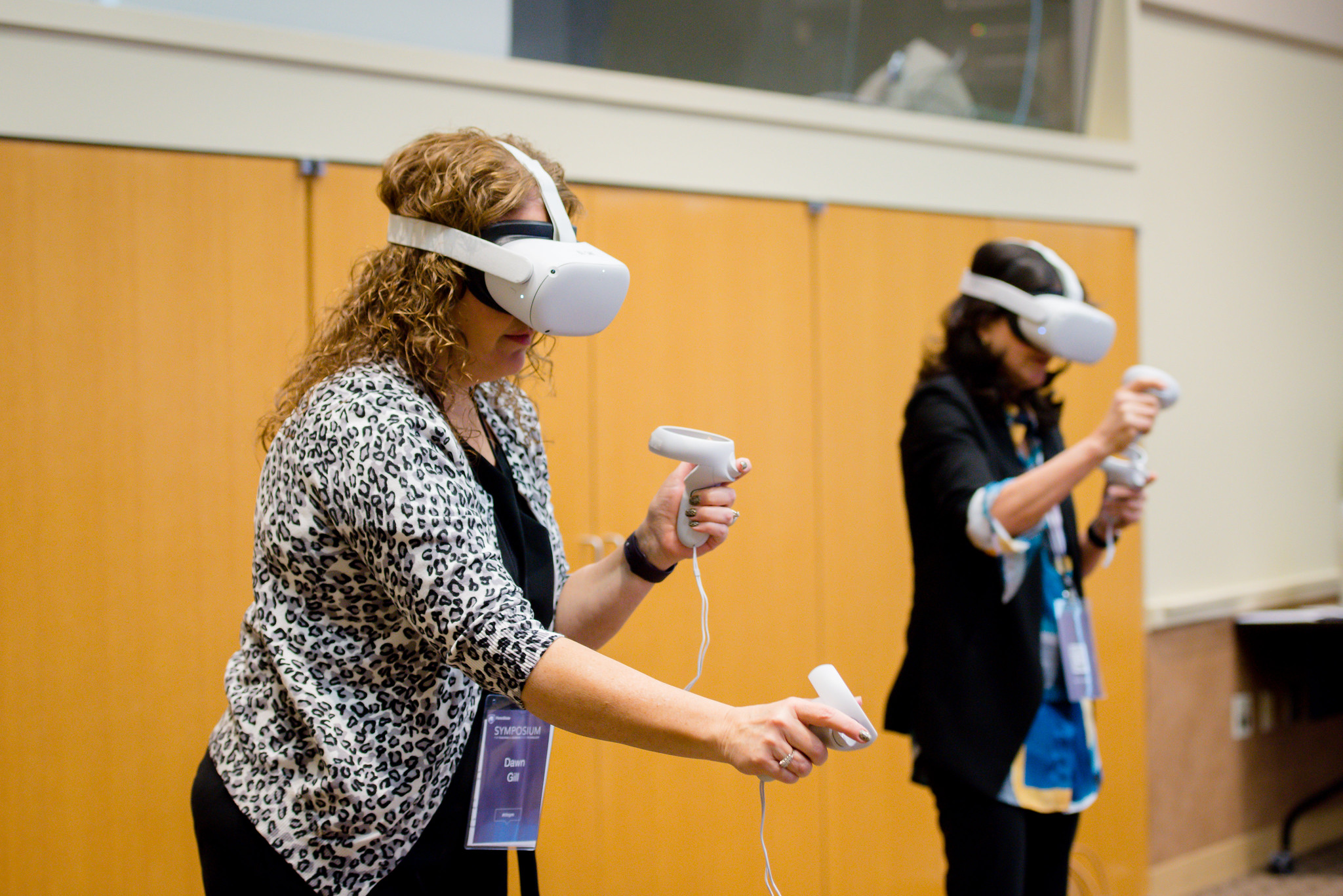 The Teaching and Learning Technologies Faculty Advisory Committee recommends topical focus areas for events including the annual TLT Symposium. The conference’s recent Explore Virtual Reality (VR) Station had attendees take their “First Steps” in VR if they had never had a virtual reality experience and an intermediate experience for those with VR familiarity.