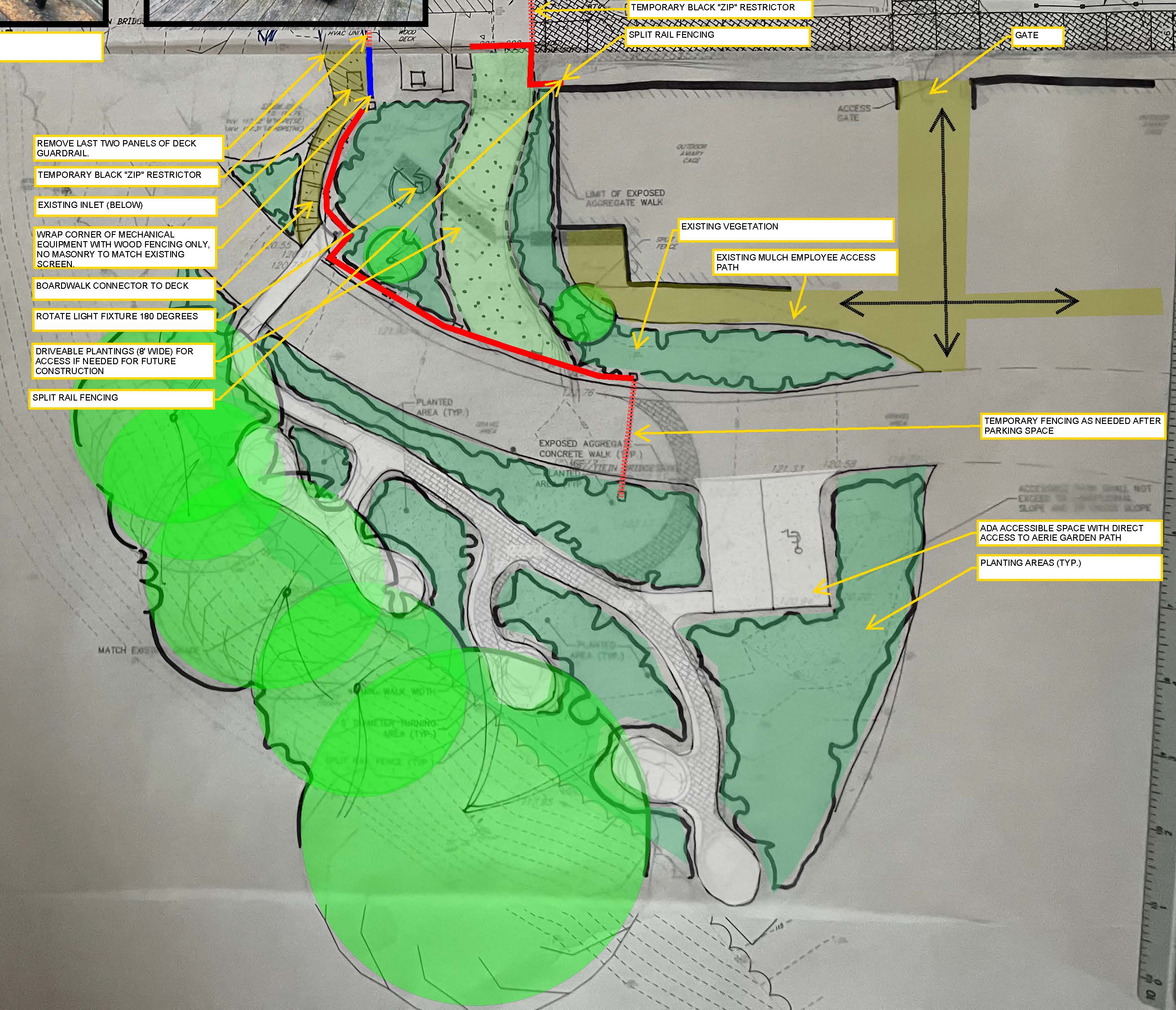 Color drawing of planned Aerie Garden at Shavers Creek