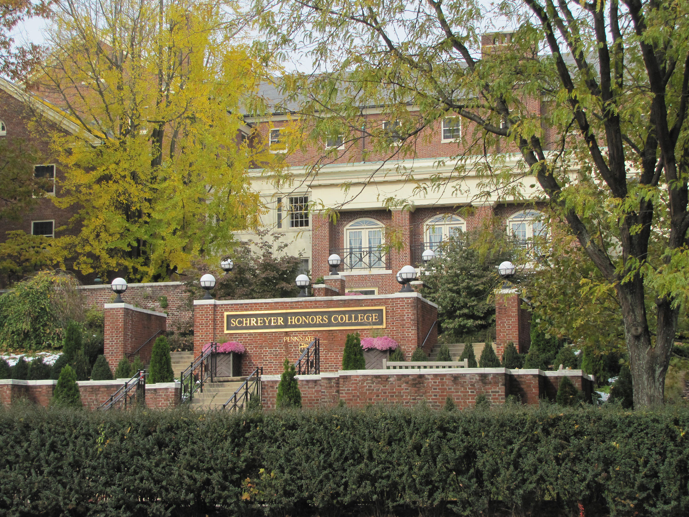 exterior of the front of Atherton hall