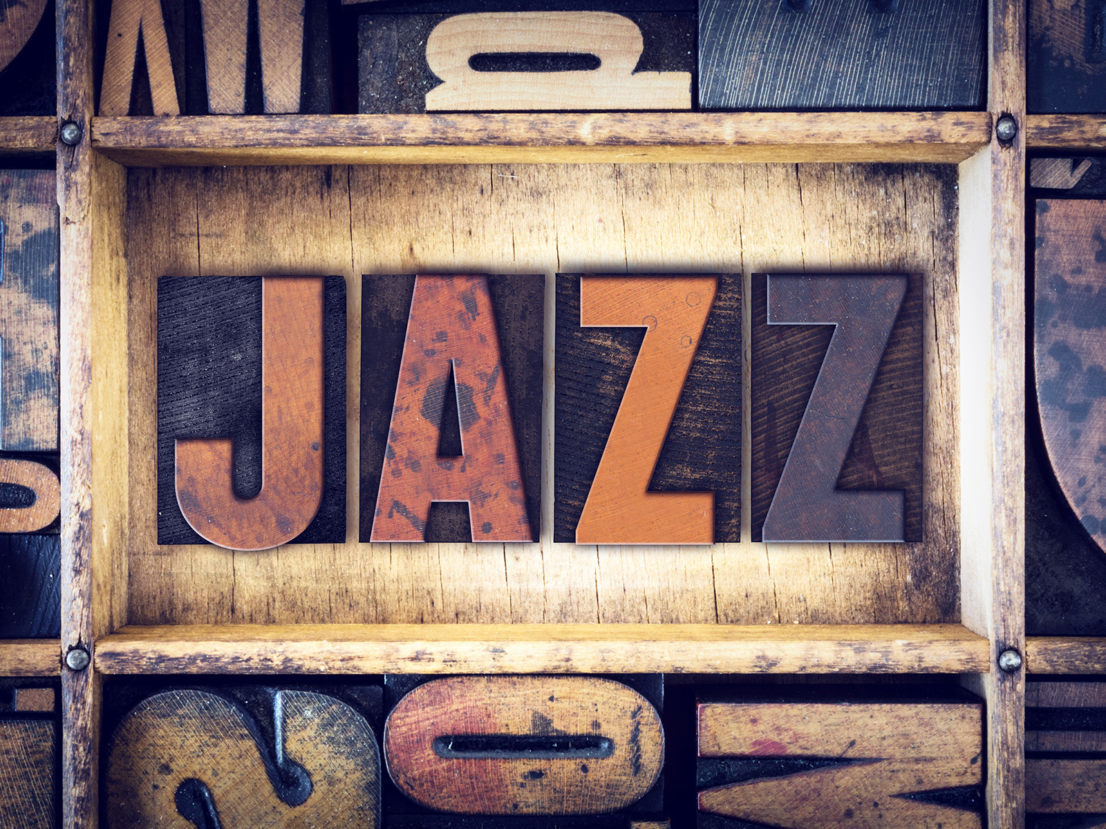 Block letters spelling out Jazz