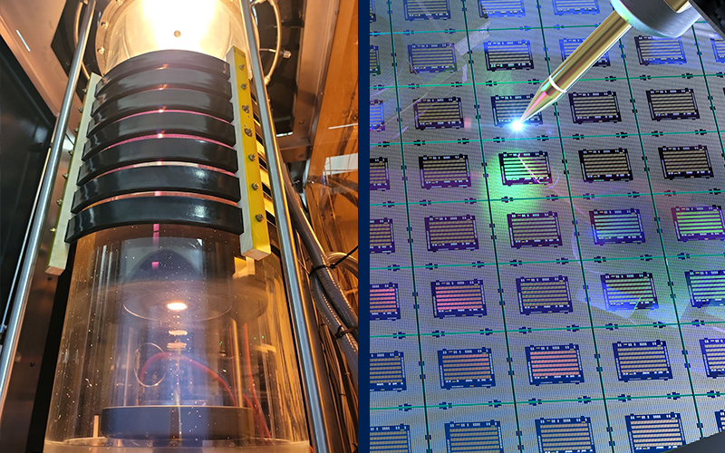 image of a furnace next to silicon chips 