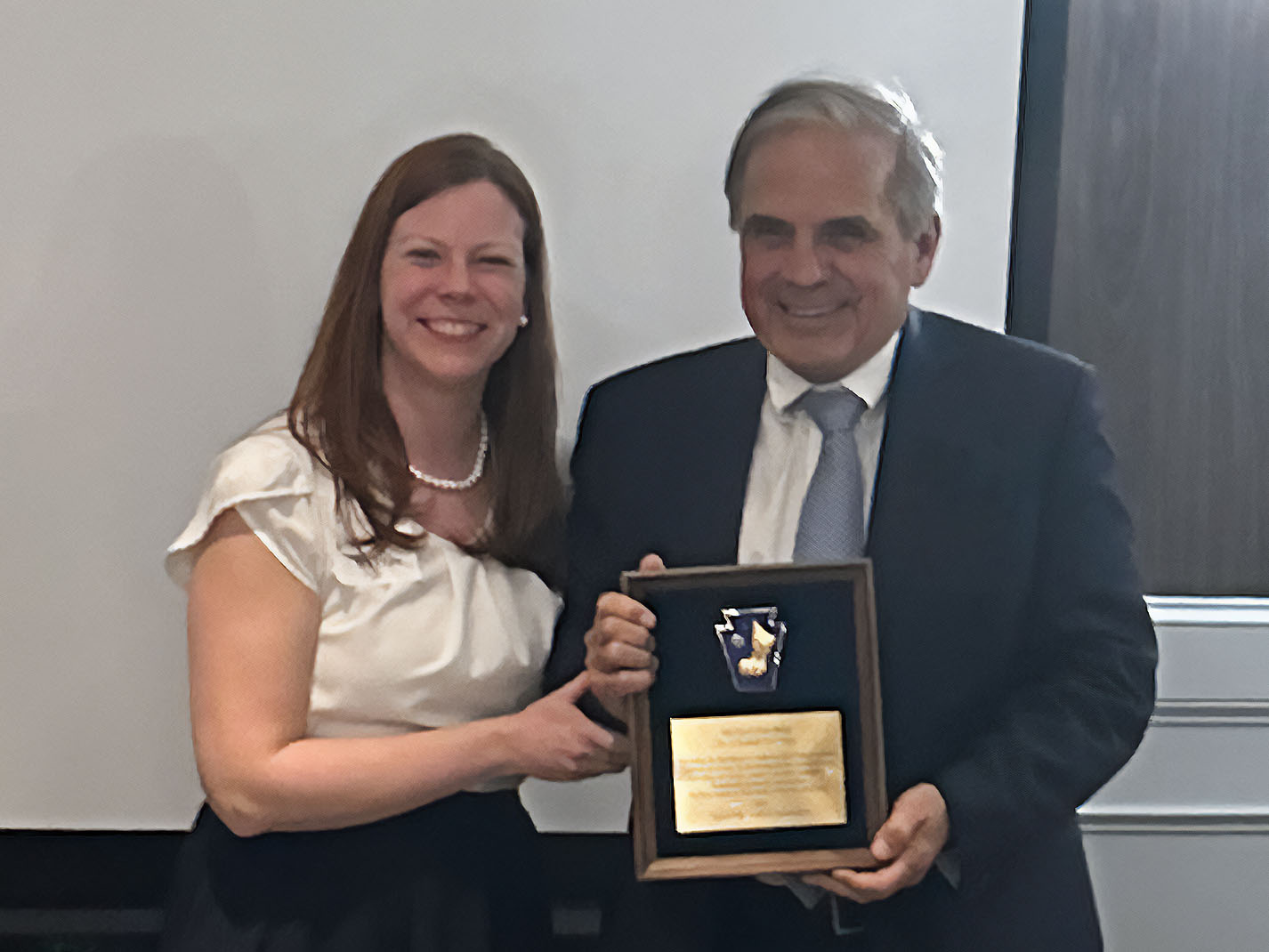 J. Randall Woolridge Receiving Lion's Paw Medal