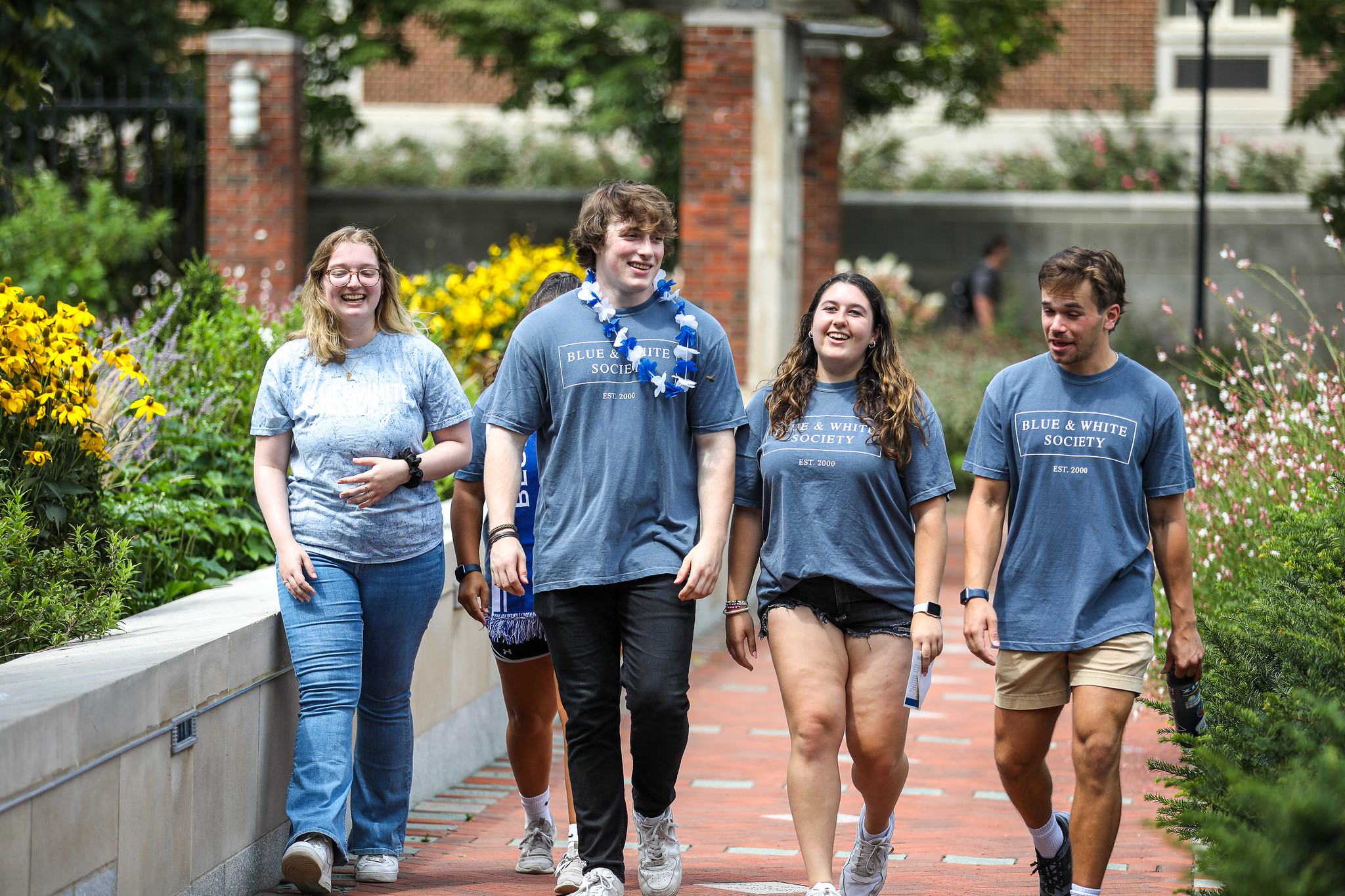 students walking