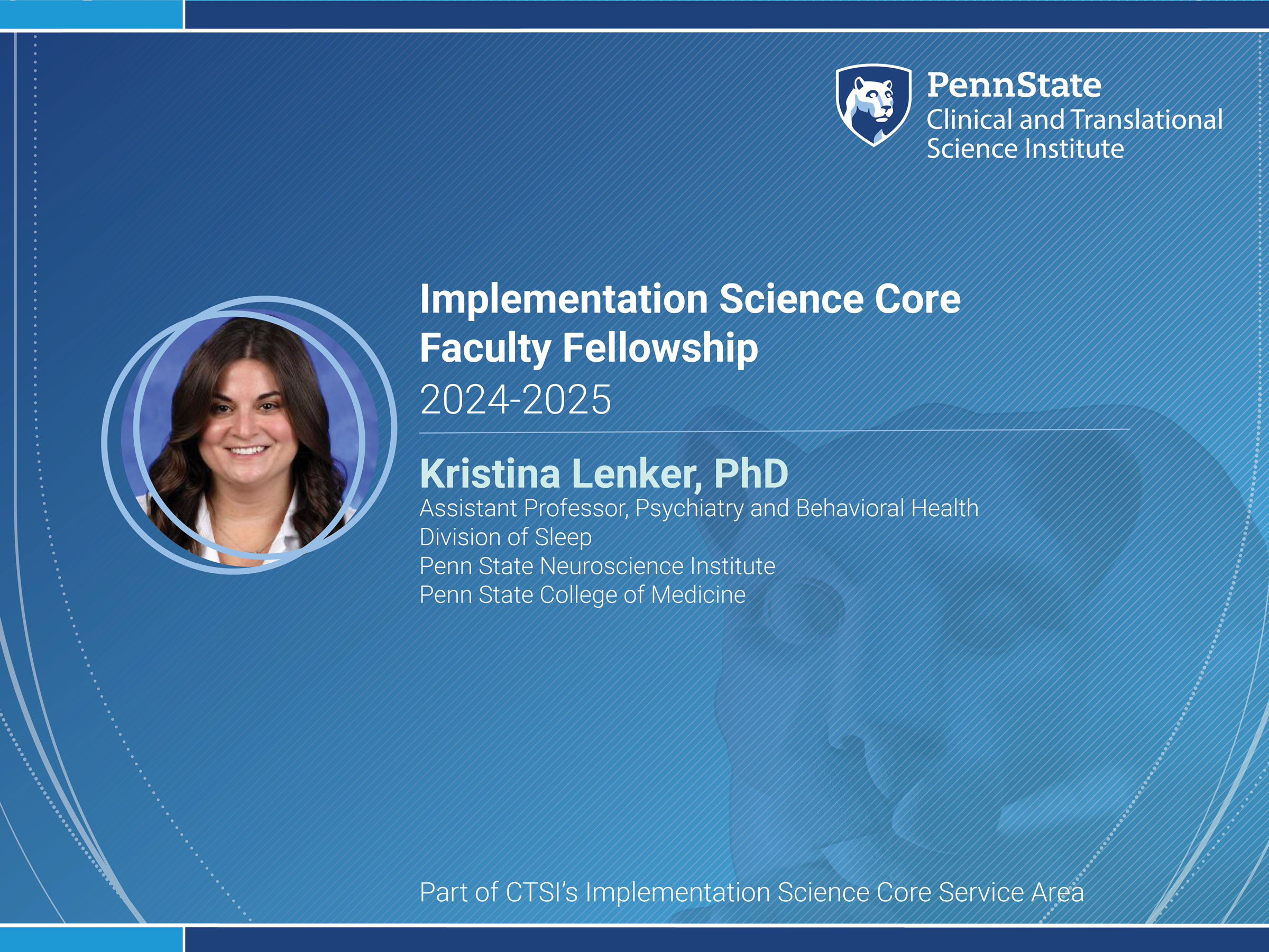 Illustrated slide of Kristina Lenker