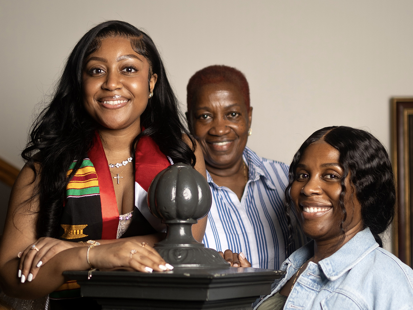 Three smiling women