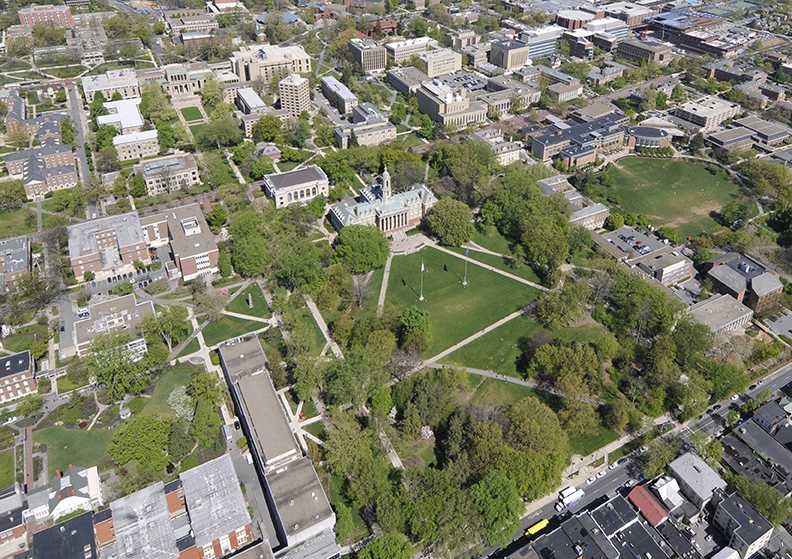 Aerial view of University Park campus