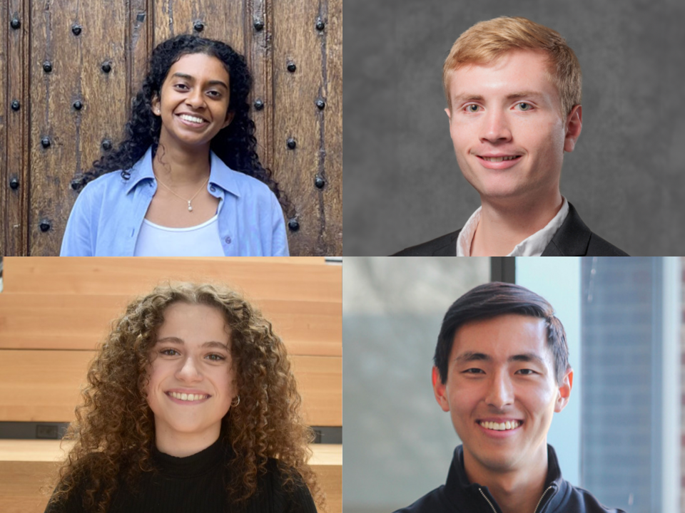 Composite photo of four scholarship nominees.