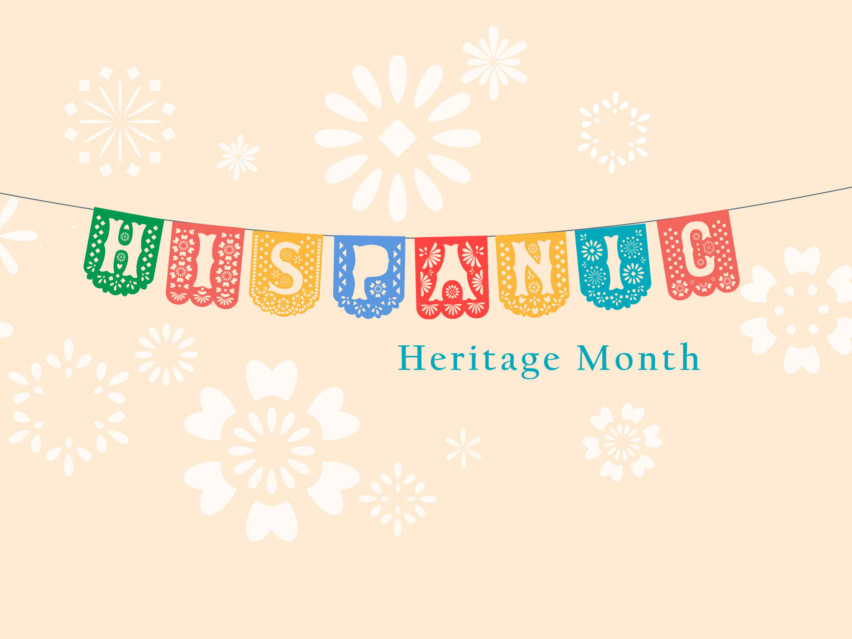 Hispanic Heritage Month word art