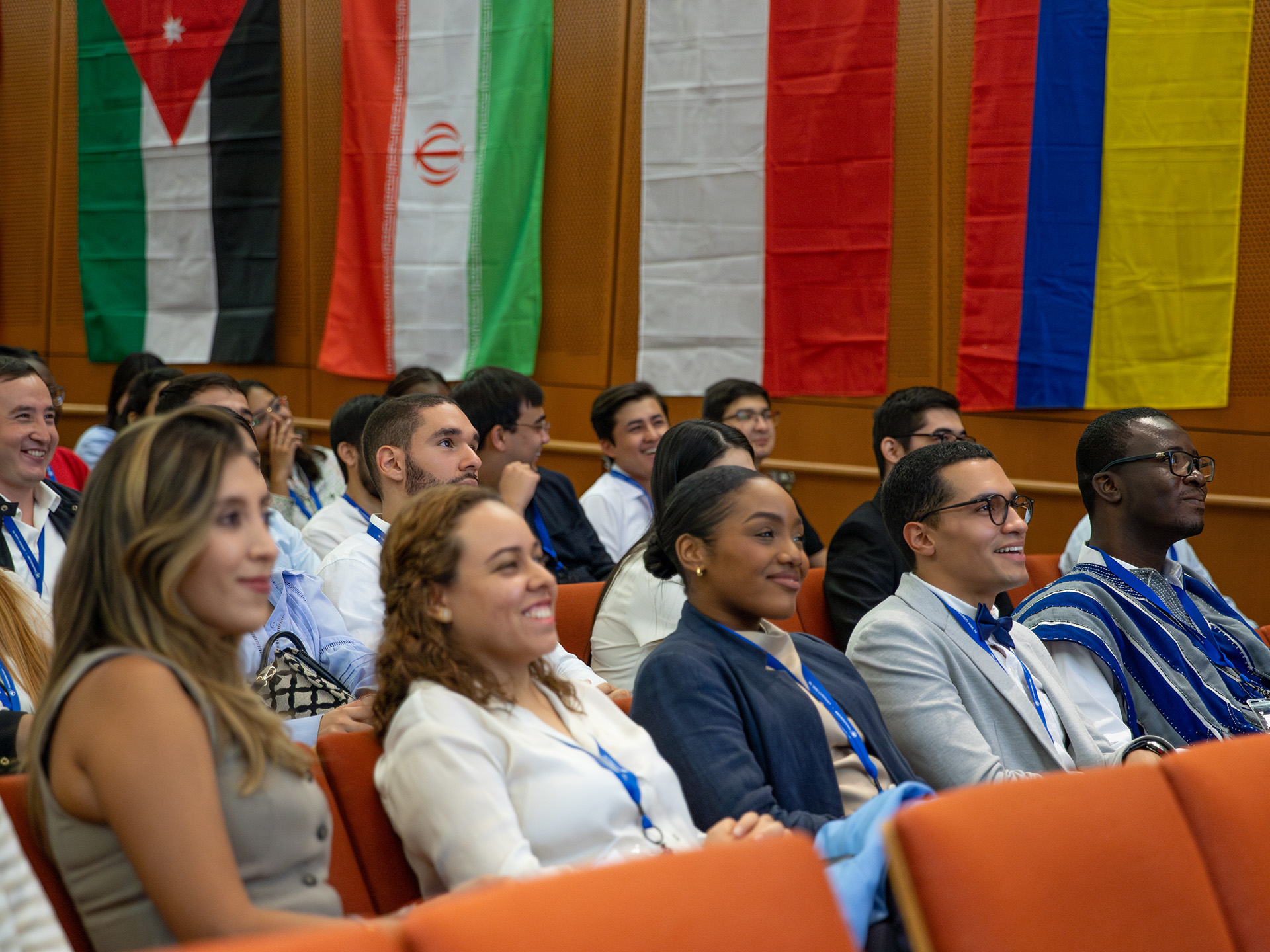 LL.M. students in the Sutliff Auditorium during orientation