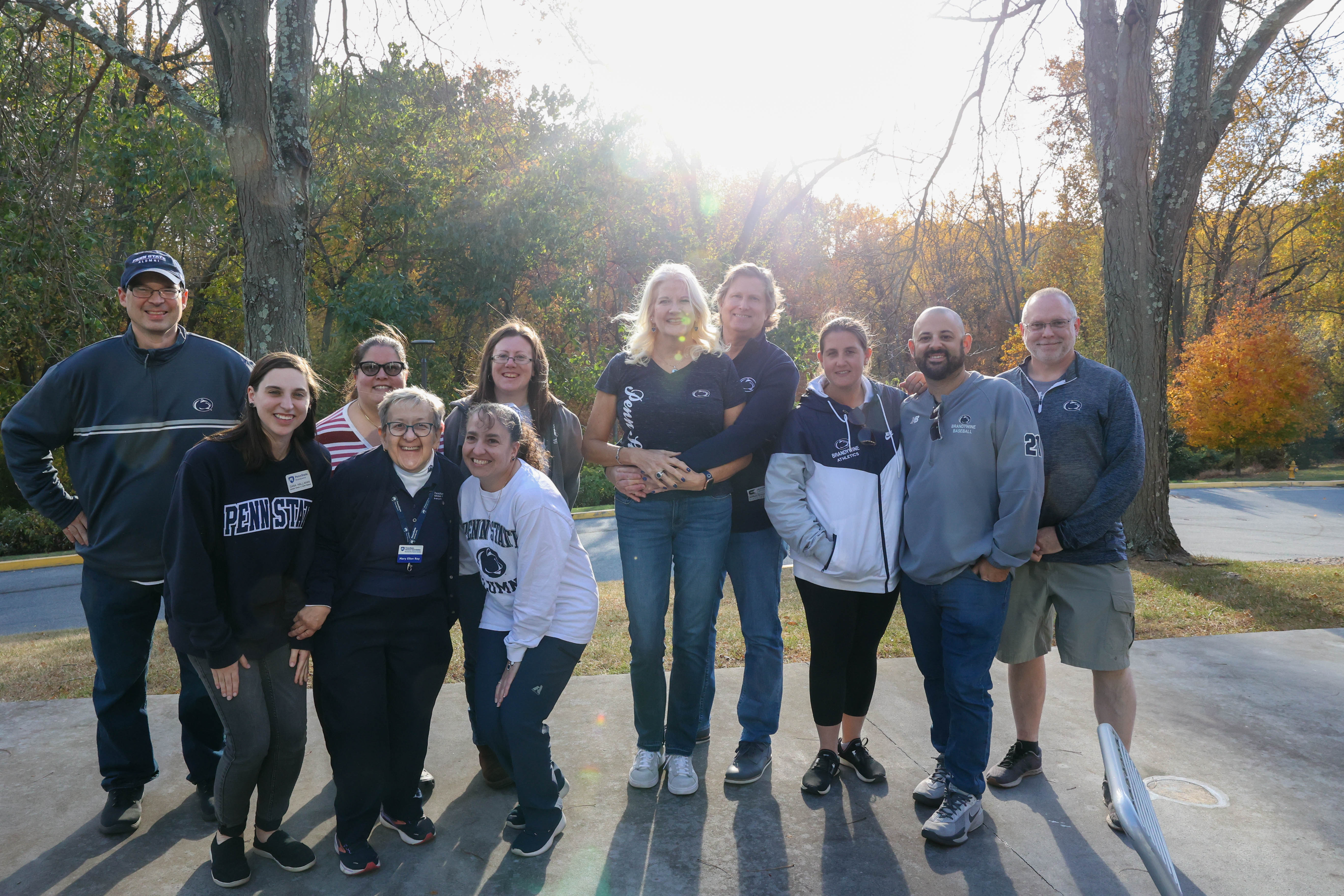 alumni posing for photo