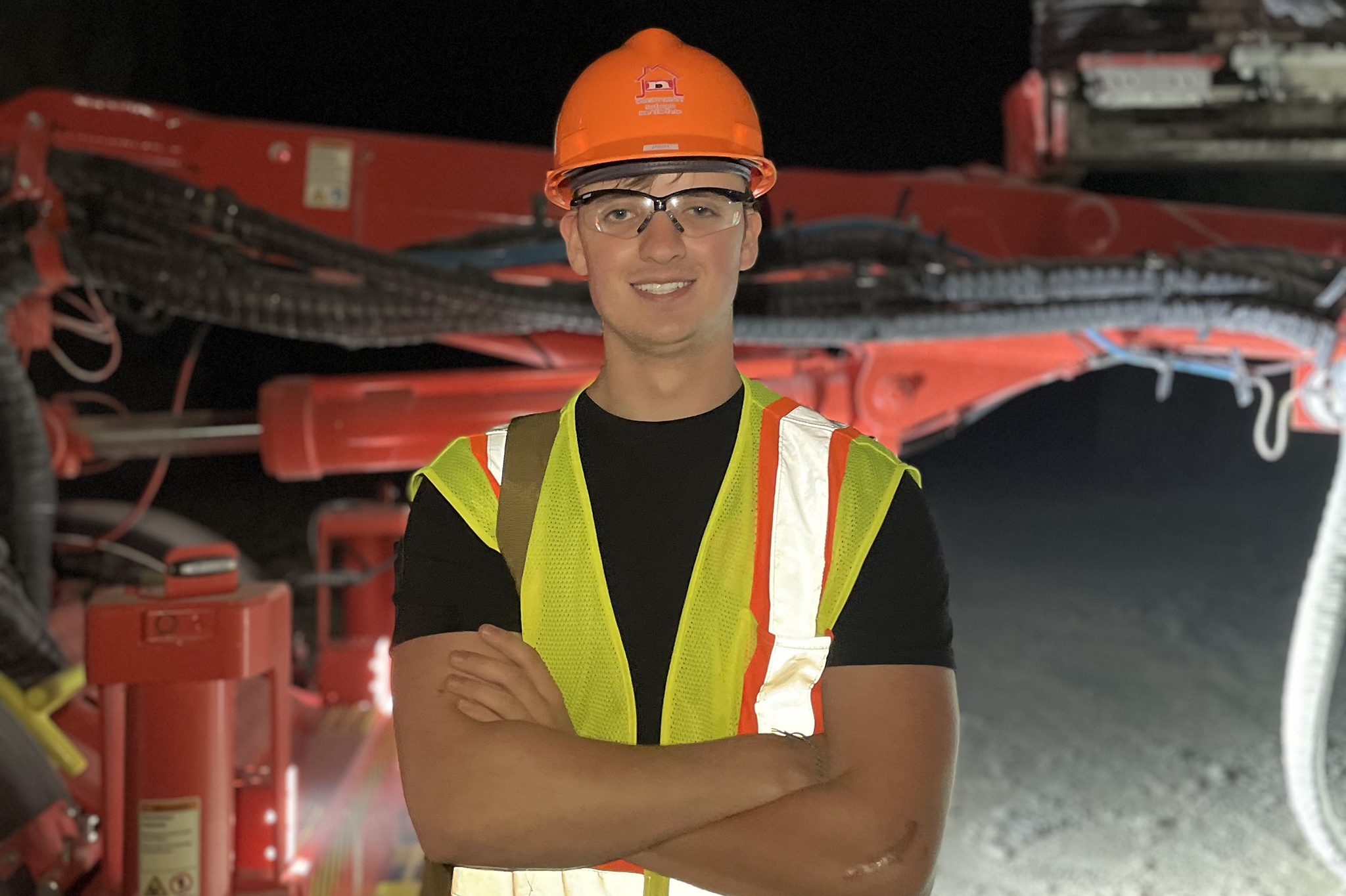 Penn State student Joshua Hasenau visits an underground mine in Somerset County