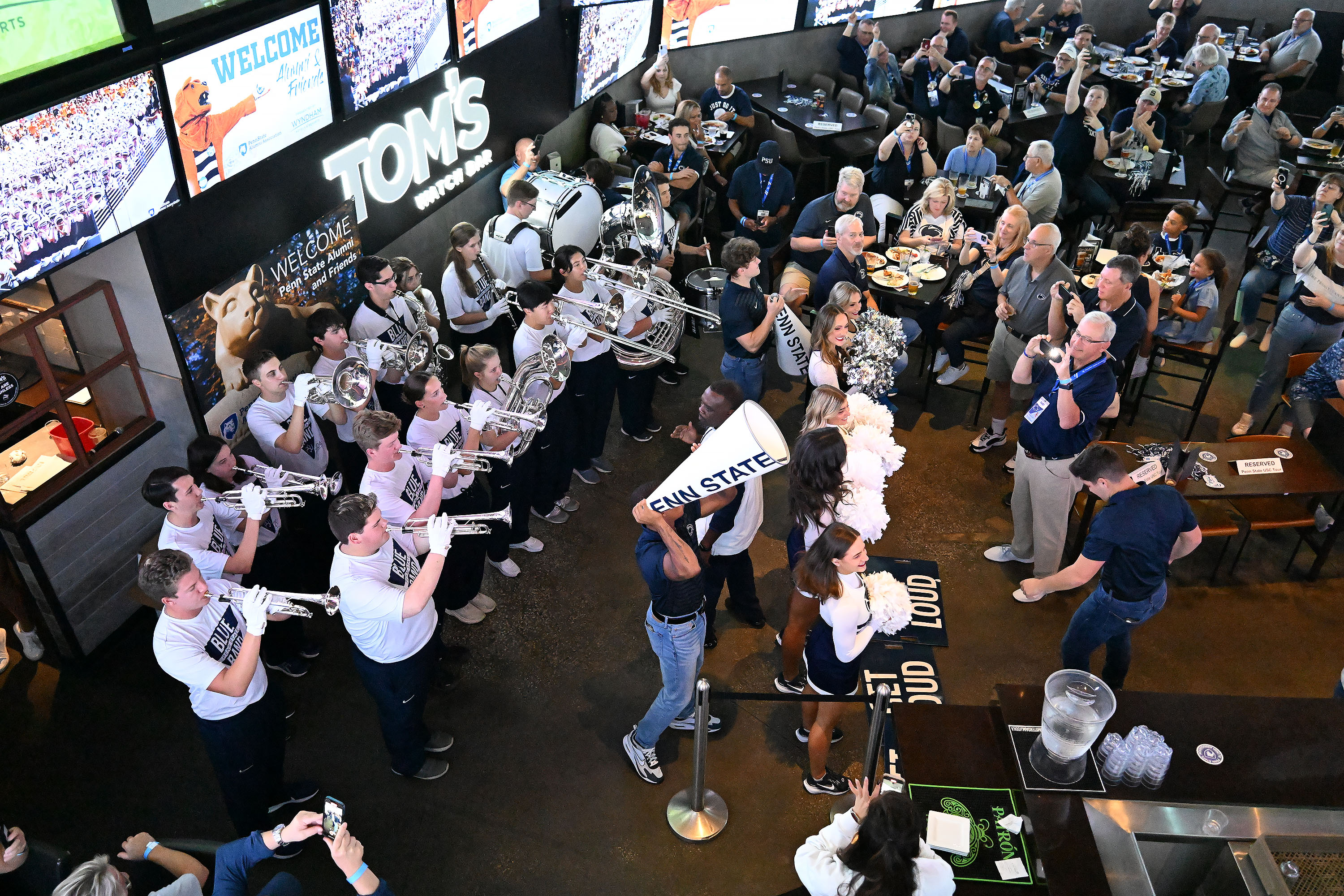 Penn State Pep Band and Spirit Squad perform for packed crowd