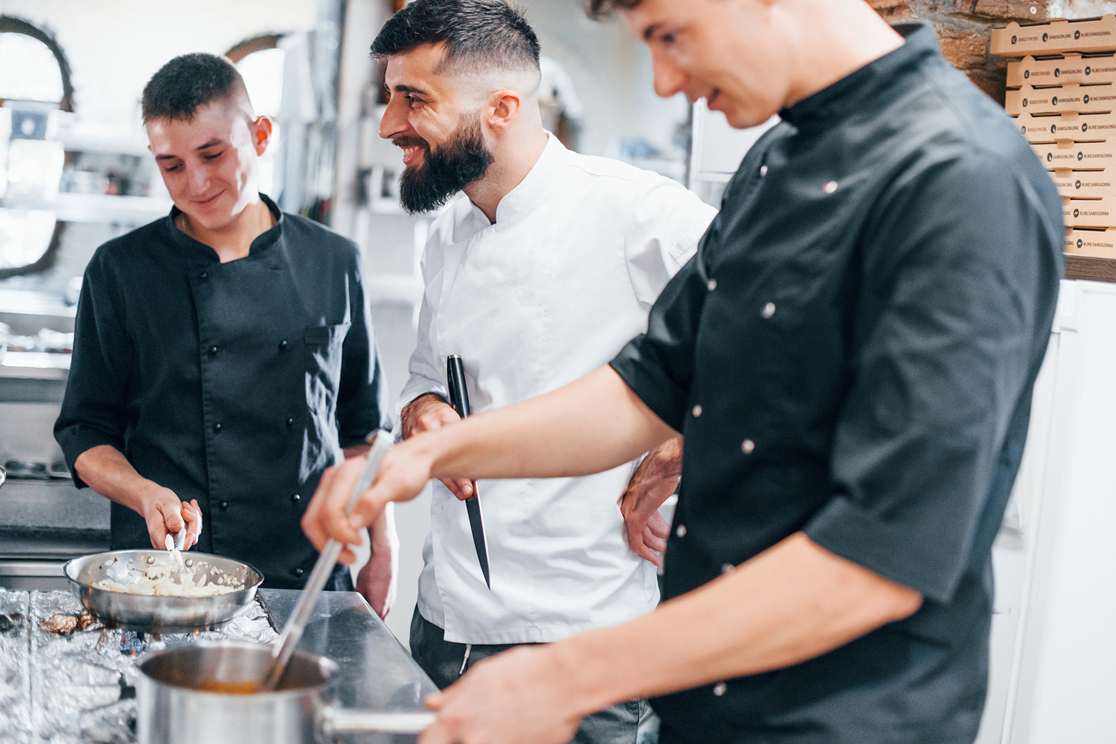 People in a kitchen