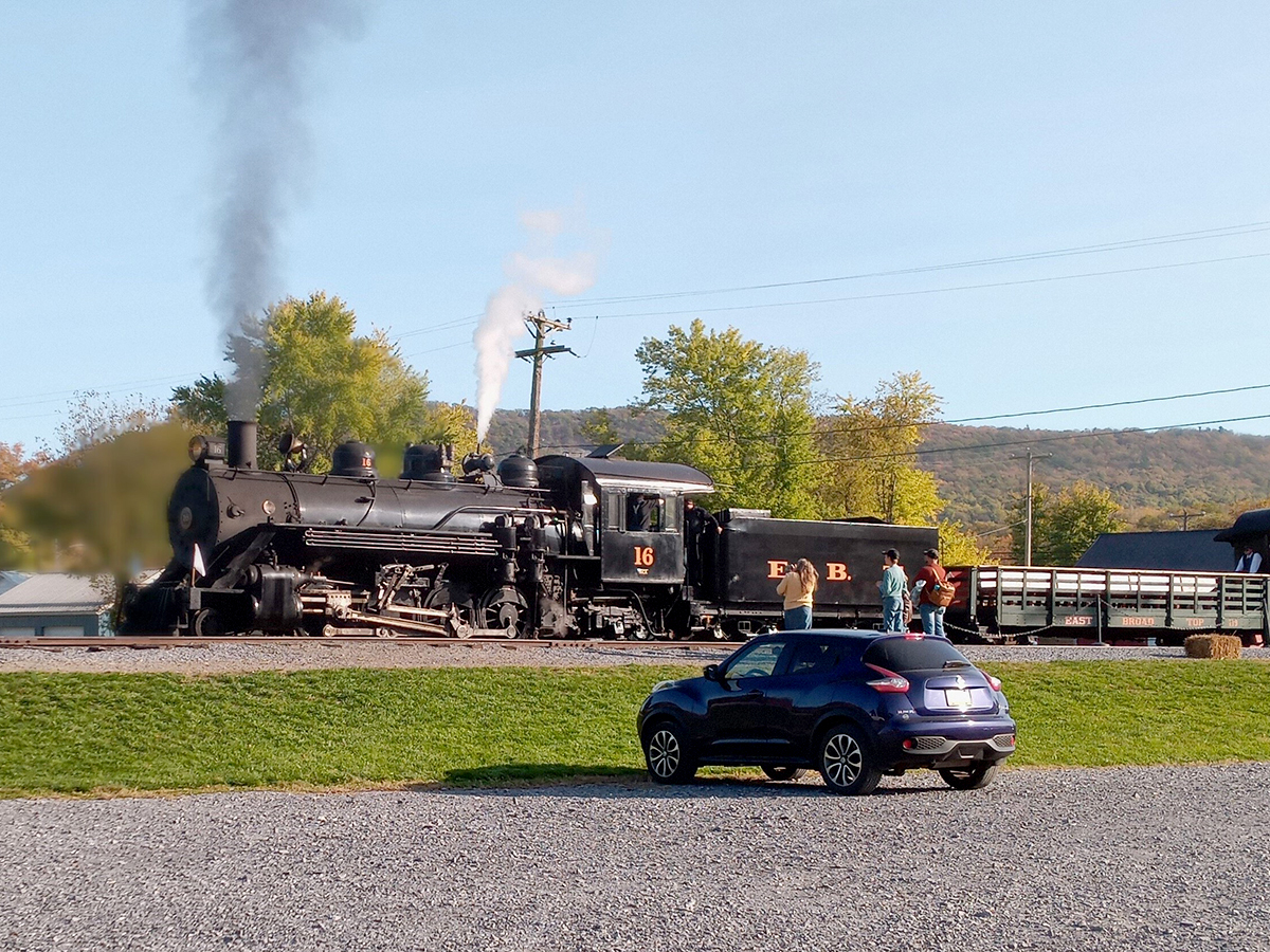 Mikado steam locomotive, No. 16, built in 1916 by the Baldwin Locomotive Works in Philadelphia.