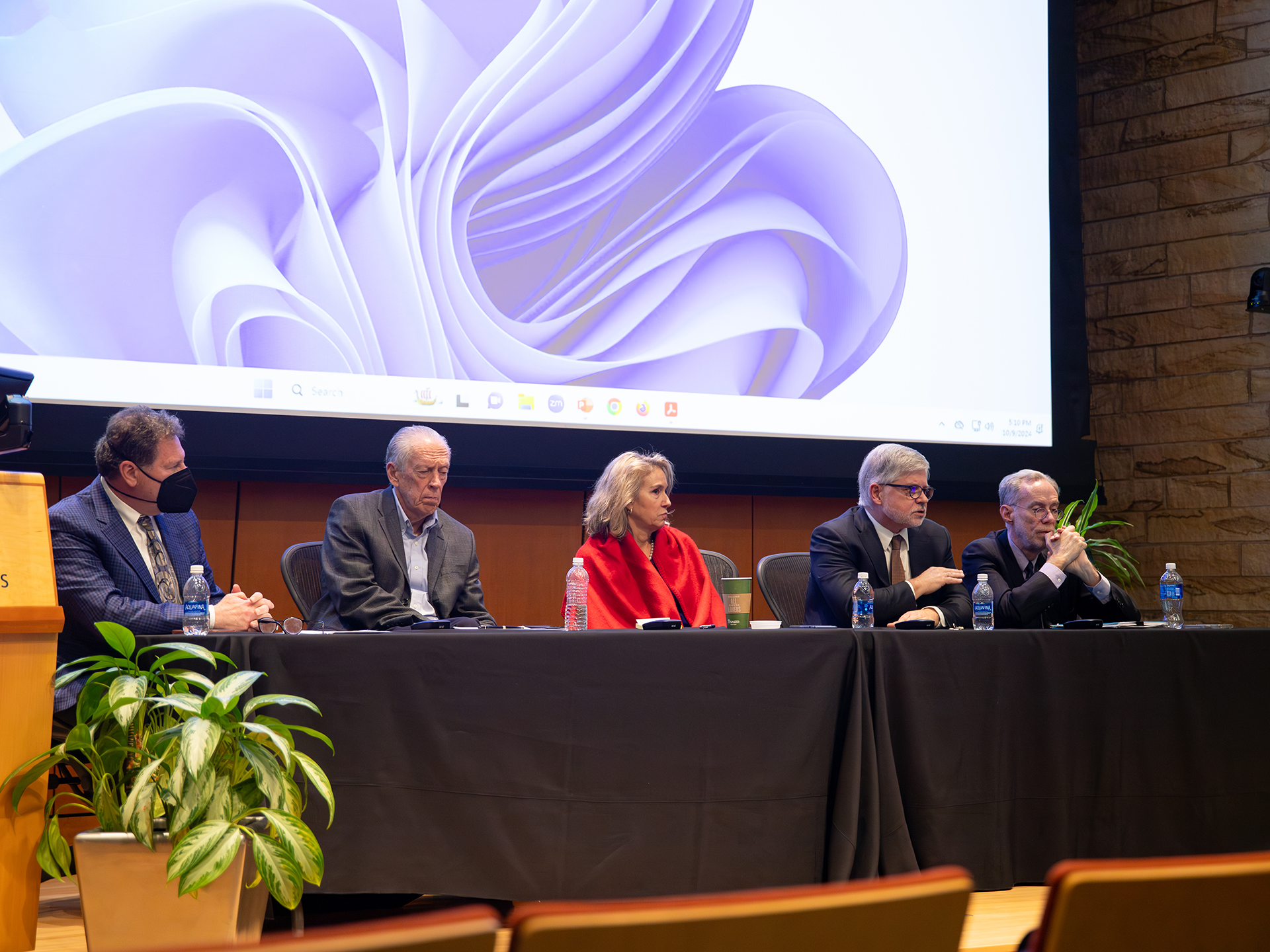 SIA faculty at a panel event discussing the upcoming presidential election