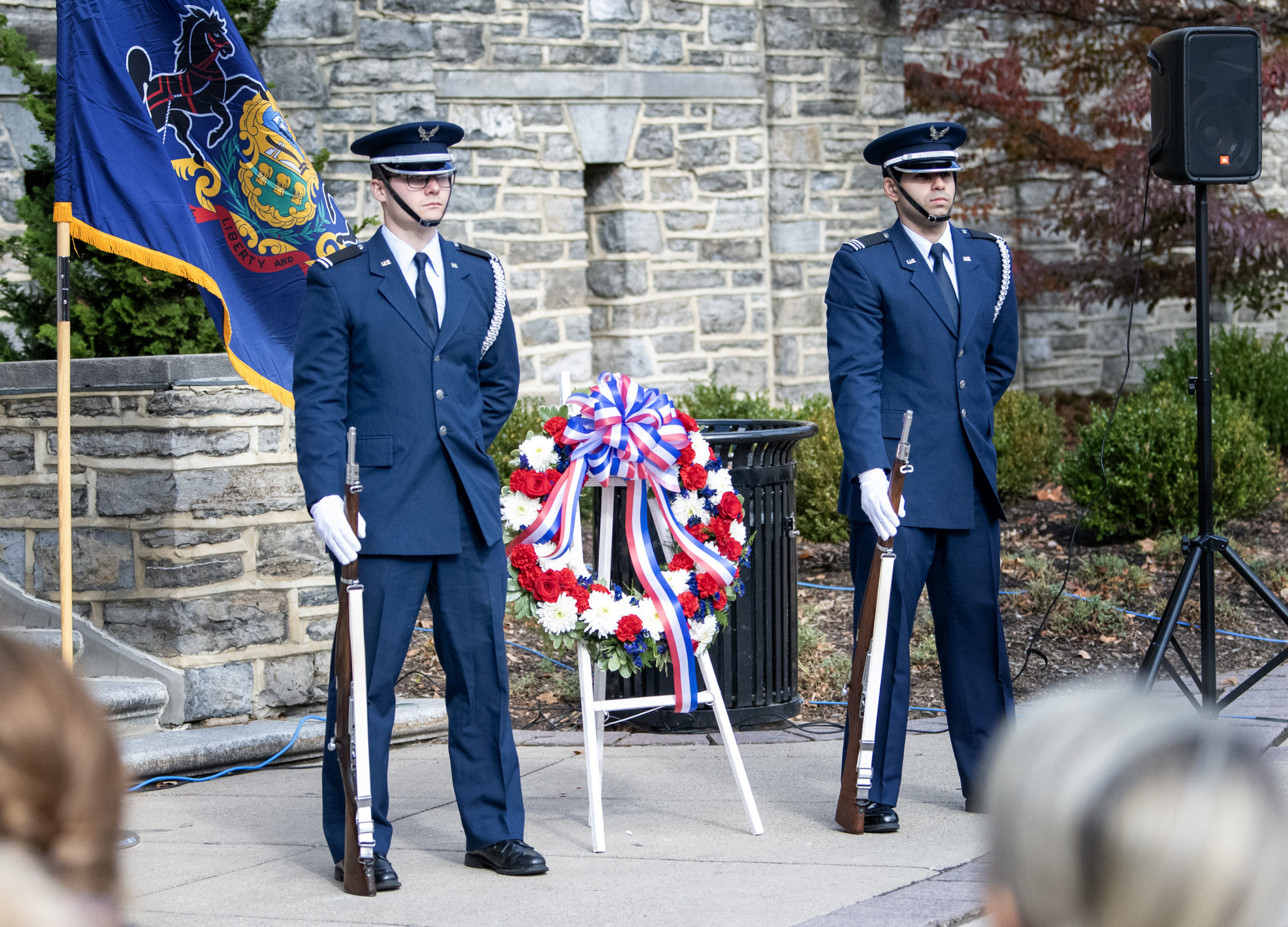 Veterans Day ceremony at Old Main