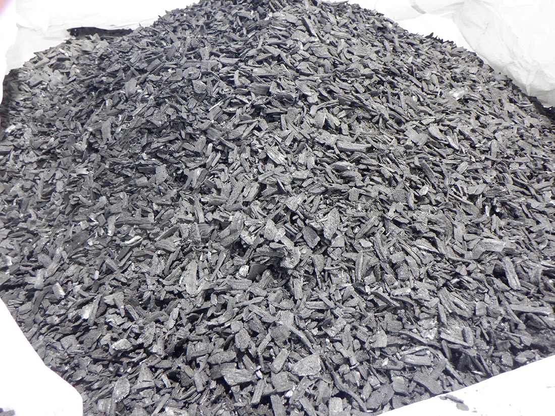 pile of biochar