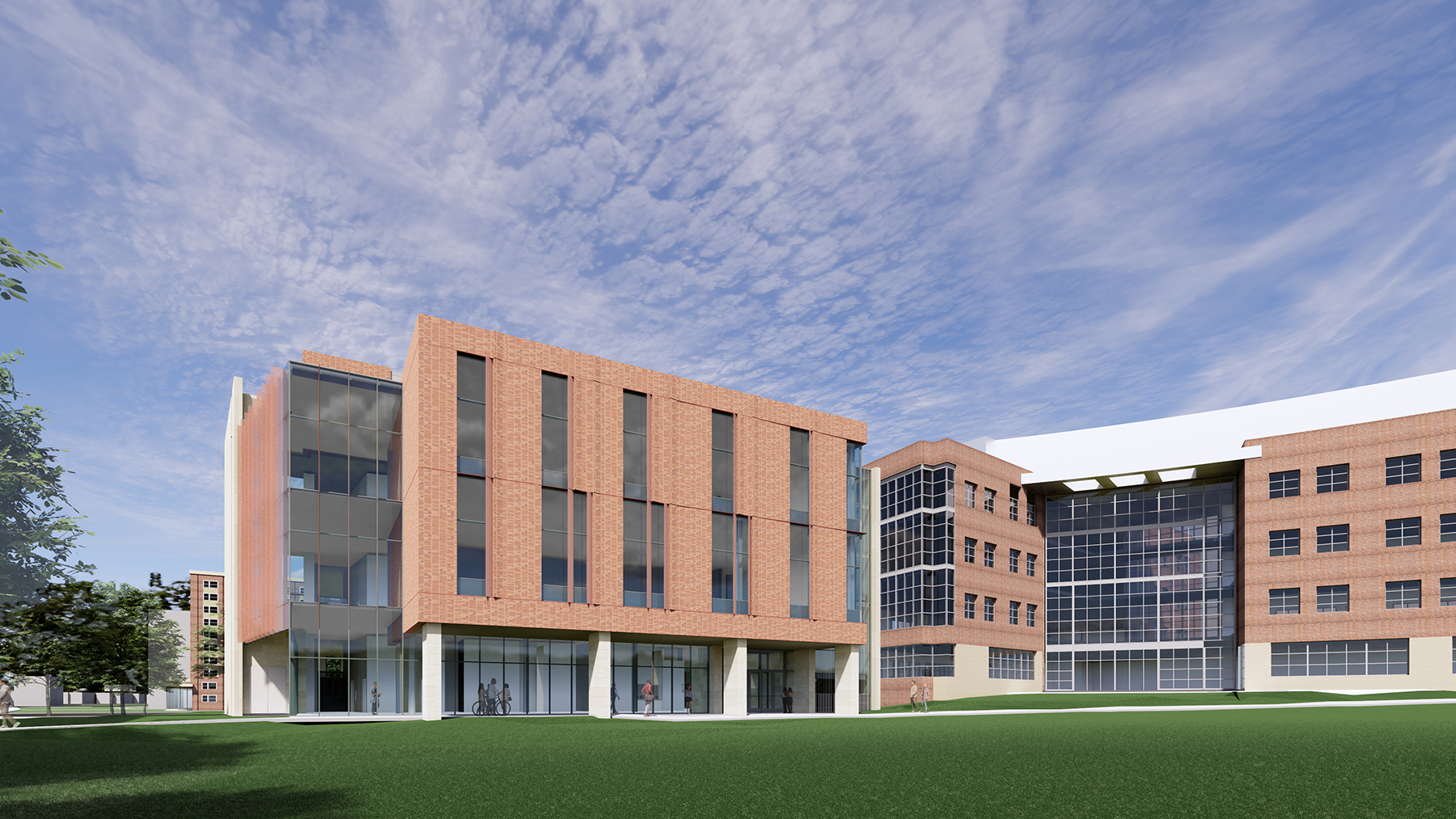 A rendering of the new classroom building at University Park, adjacent to the Forest Resources Building.