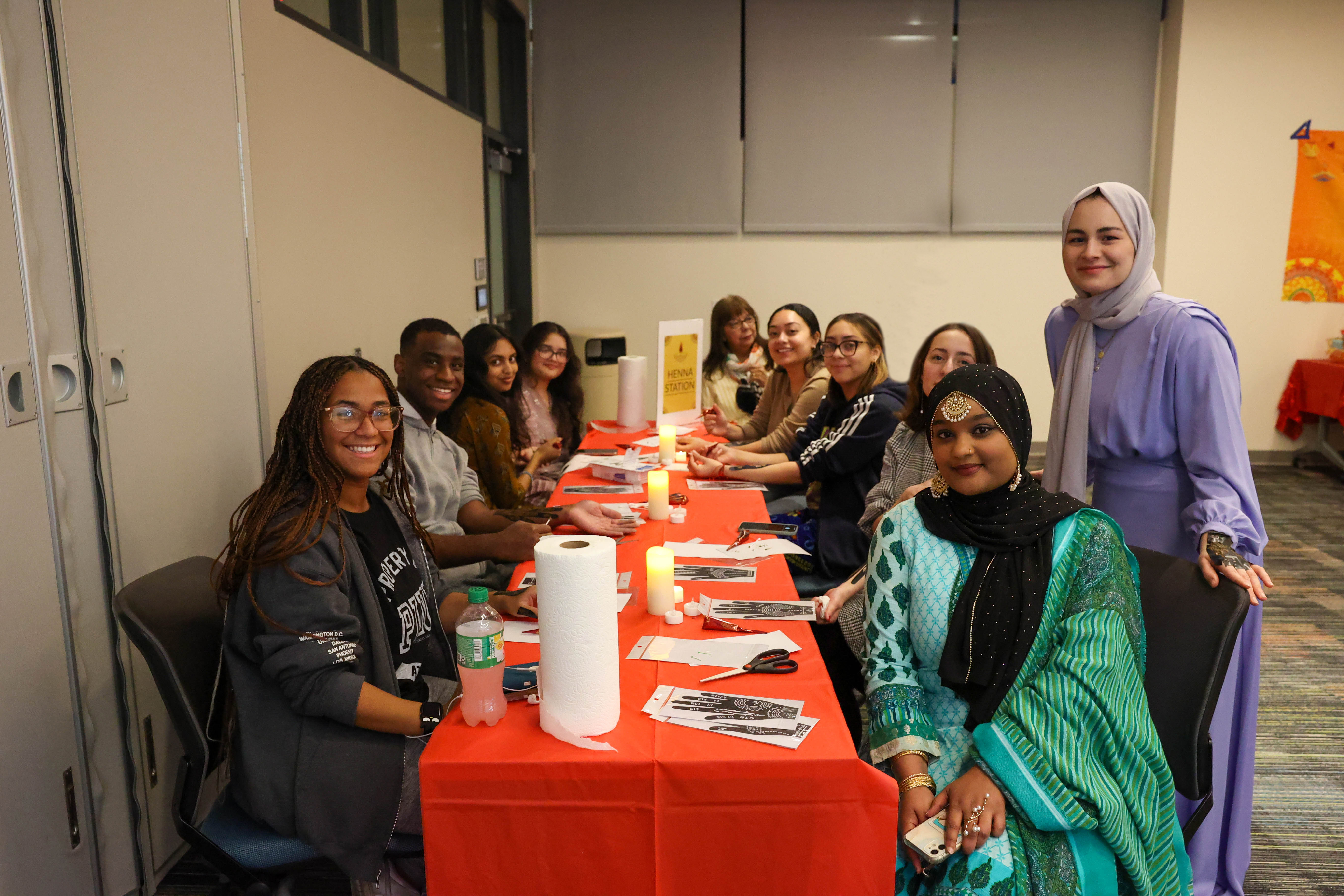 students posing for photo