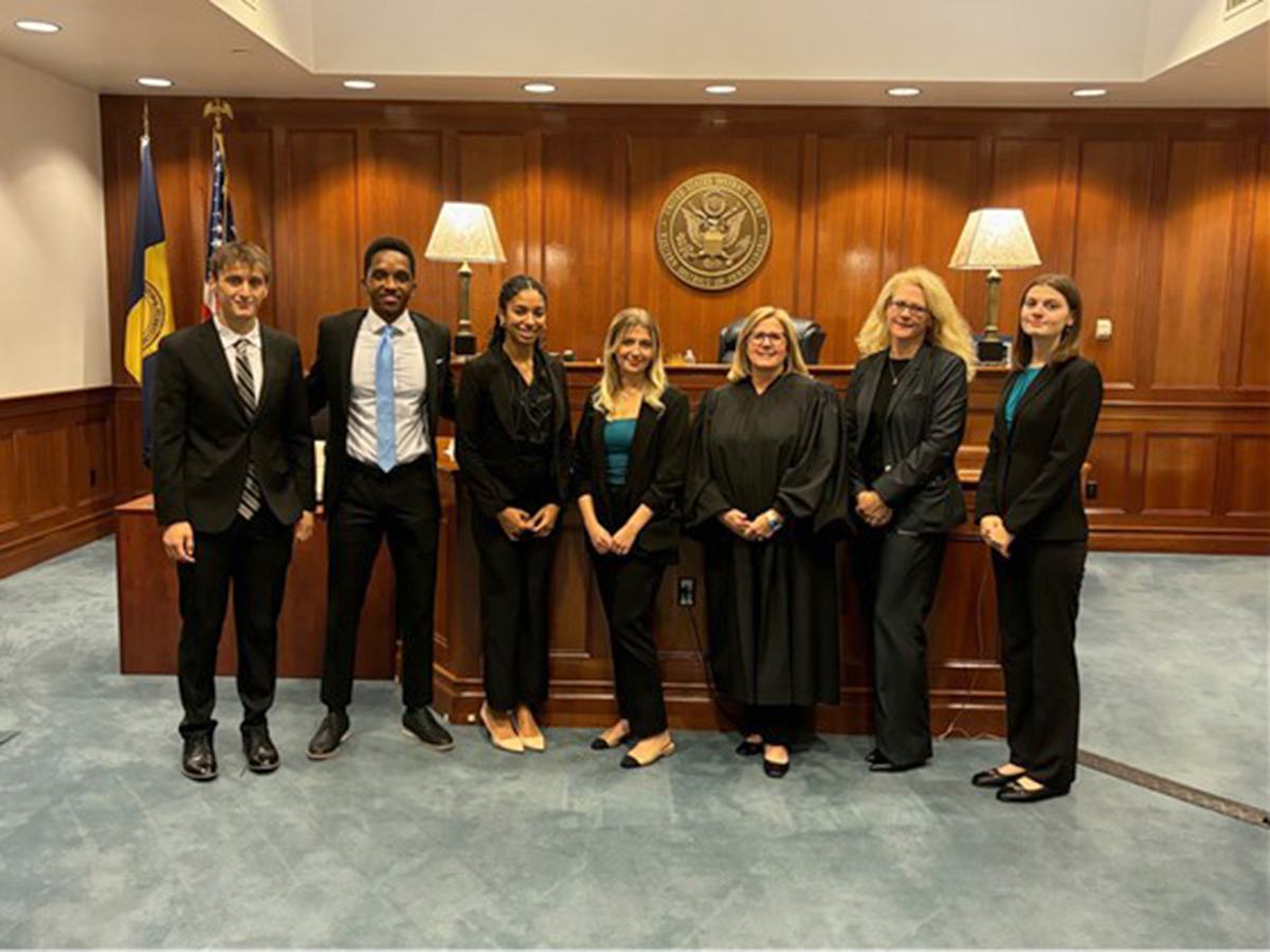 Dawson Coventry, Ray Ncube, Nathaly Garcia Mejia, Lydia Newman, Judge Haines, Federal Probation Officer Stacy Miller, and Caitlyn Shade.