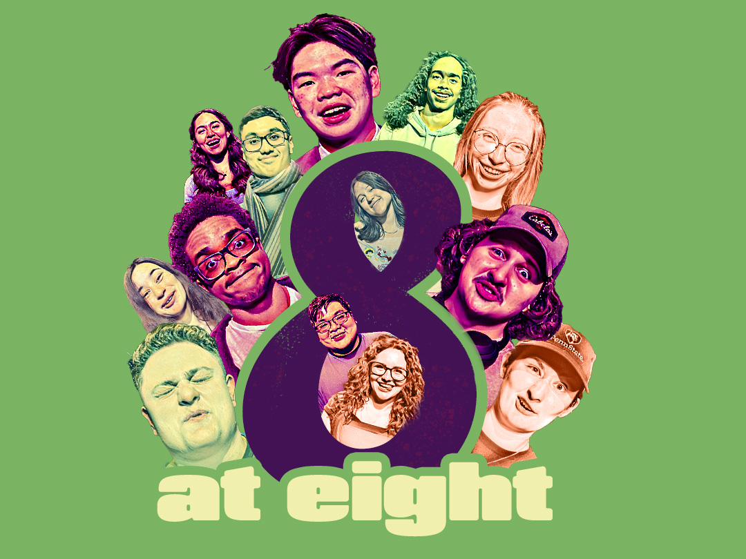 Poster for the theatre production "8 at Eight"