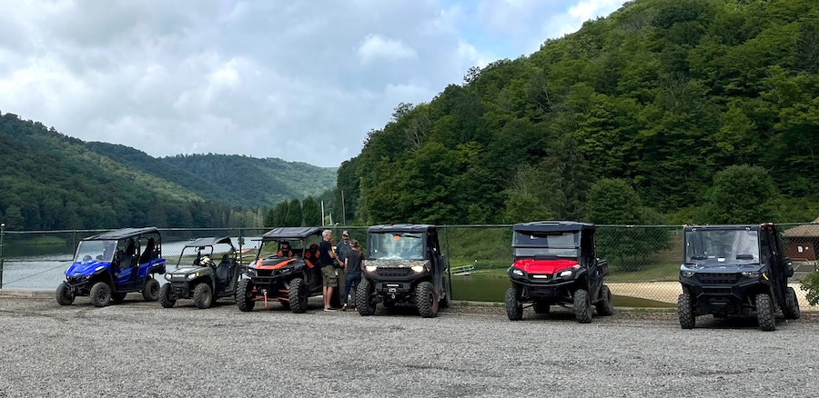 ATVs and riders on the Northcentral Regional ATV Trail 