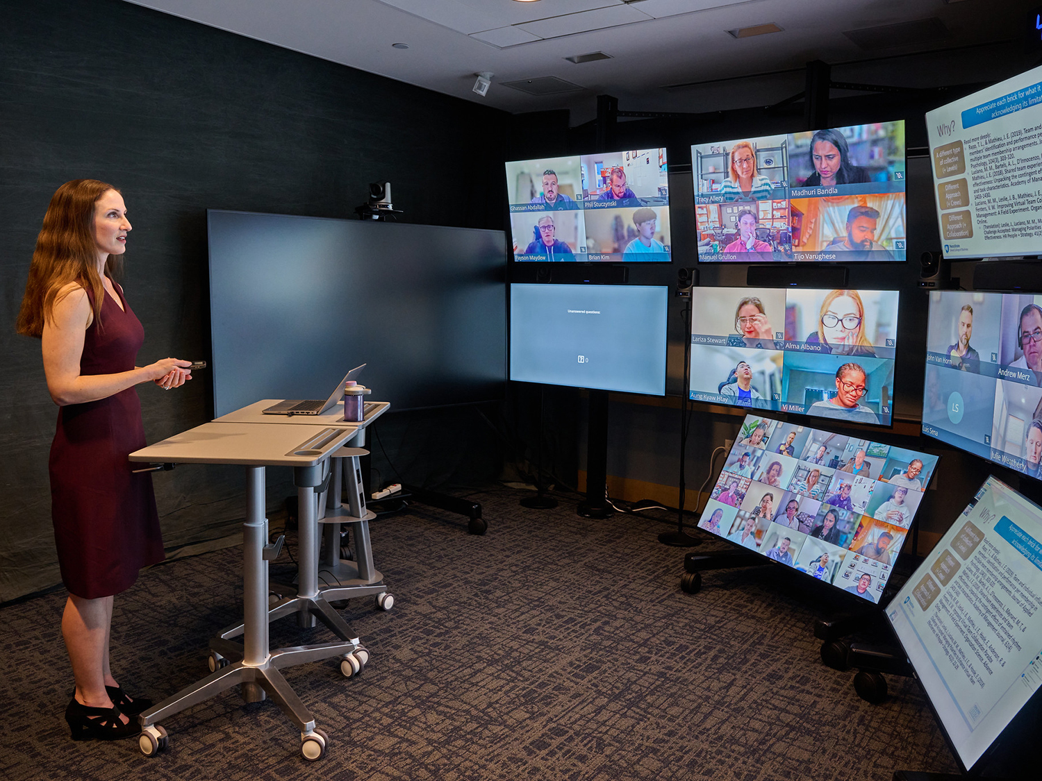 Margaret Luciano teaches in one of Smeal's teaching studios.