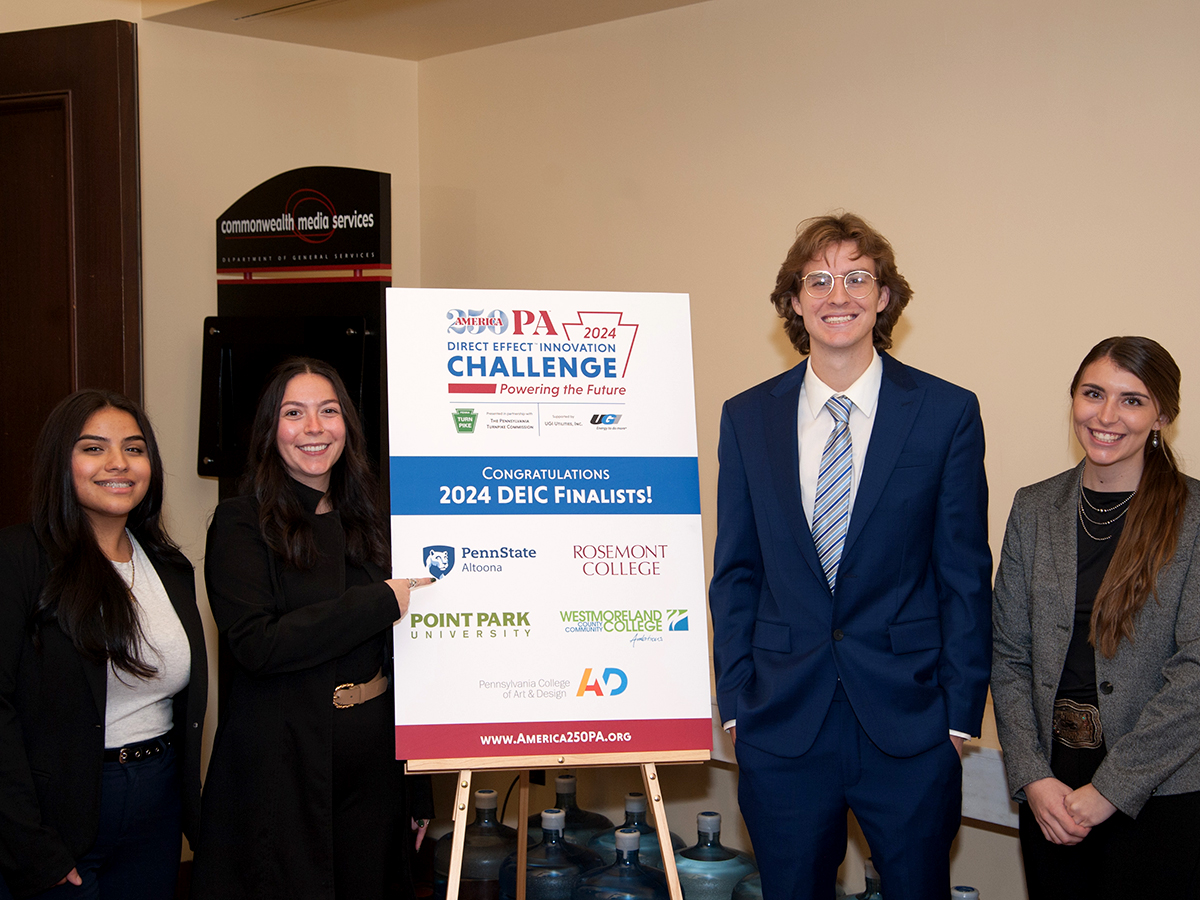 Four Penn State Altoona students compete in a state-wide innovation challenge