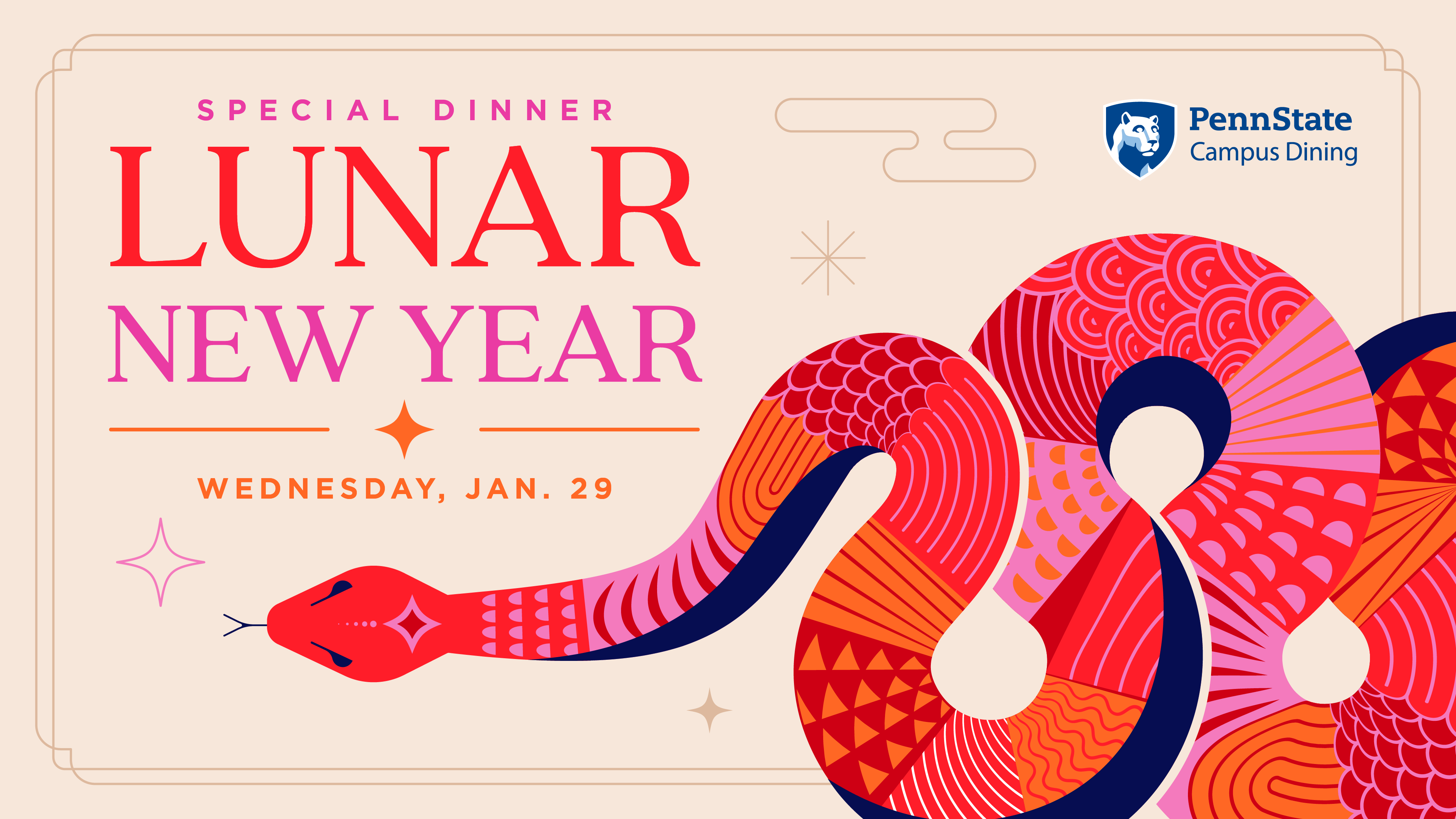 2025 Lunar New Year Dinner Event Graphic