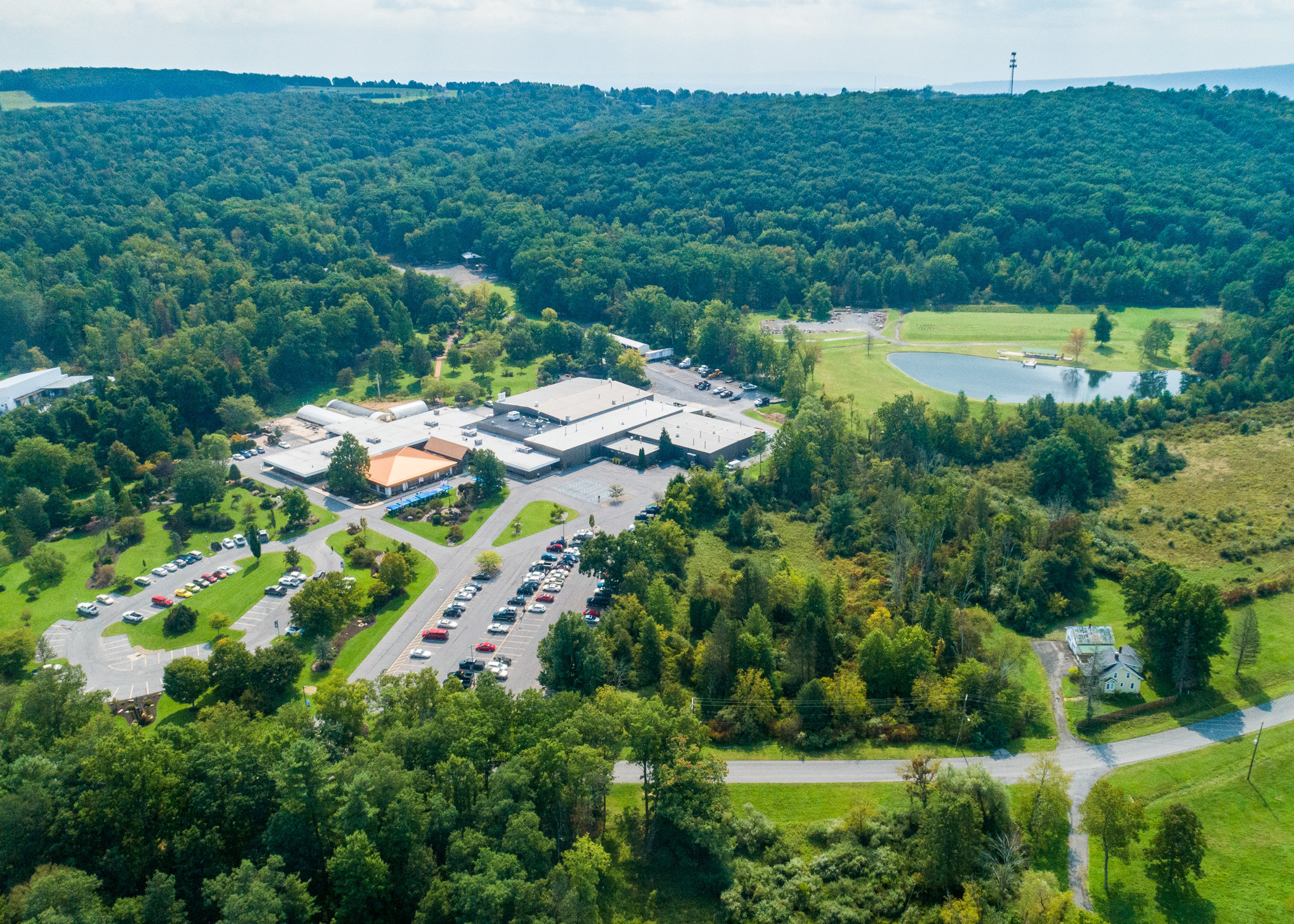 An aerial view of Schneebeli Earth Science Center