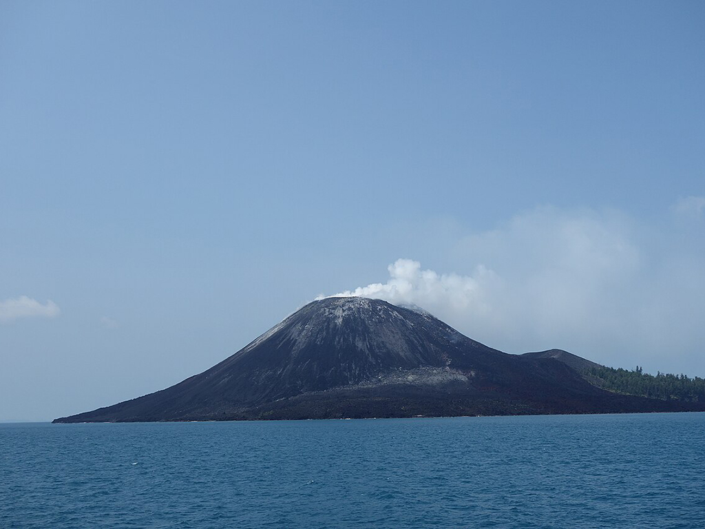 Anak Krakatau volcano in October 2013