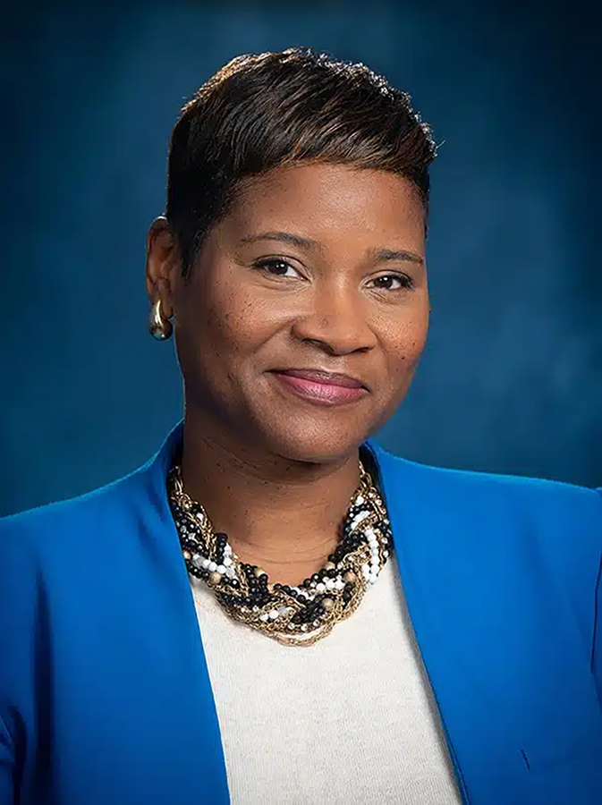 Studio portrait of Roxanne Brown, vice president of United Steel Workers