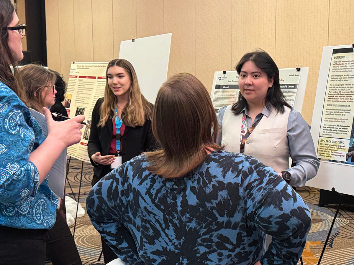 Berks students present their work at the conference.