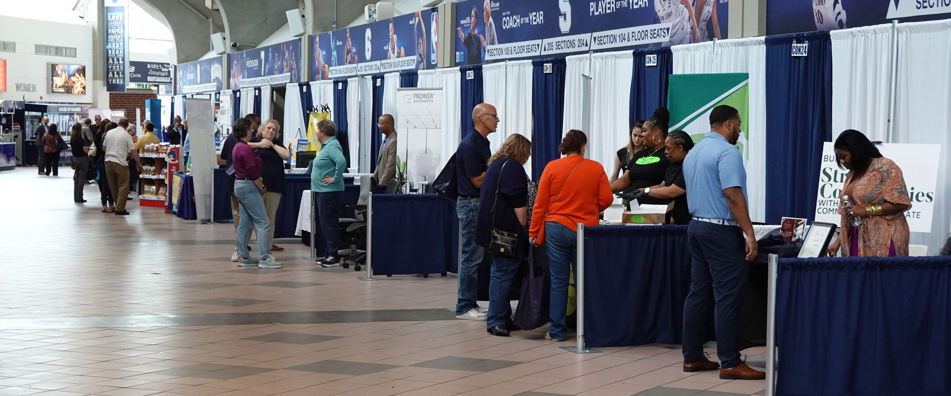 Diverse businesses engage with attendees during the 2024 Supplier Diversity Trade Fair