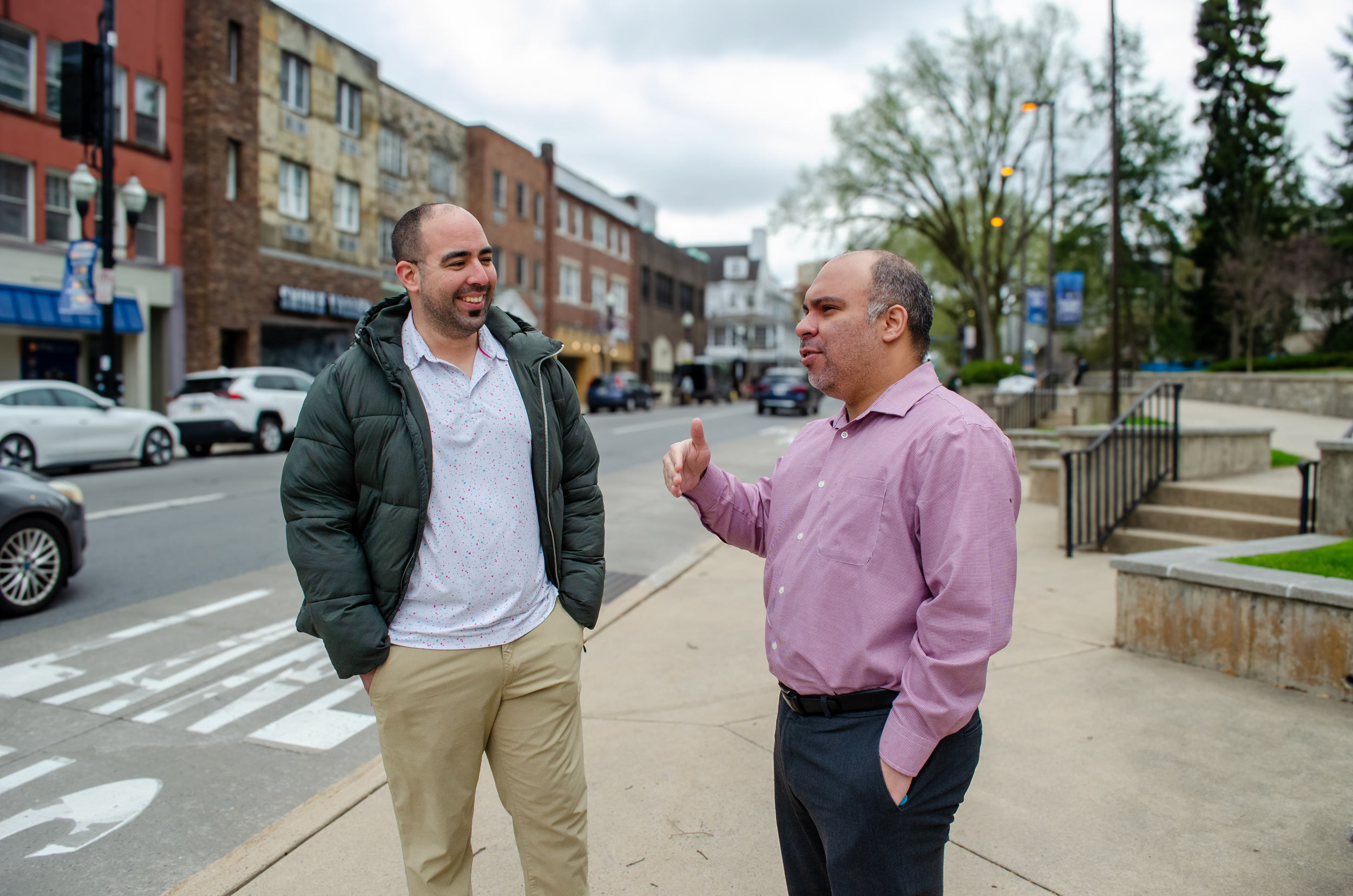 Nelson Roque and Alexis Santos in downtown State College